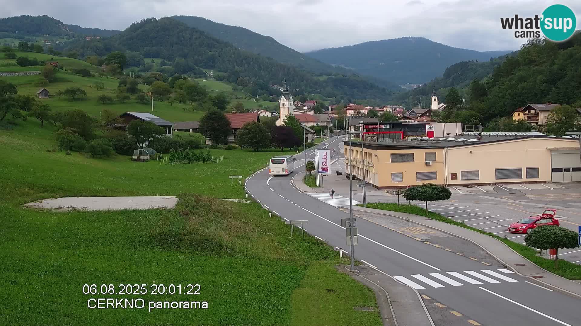 Cerkno city entrance Live Webcam