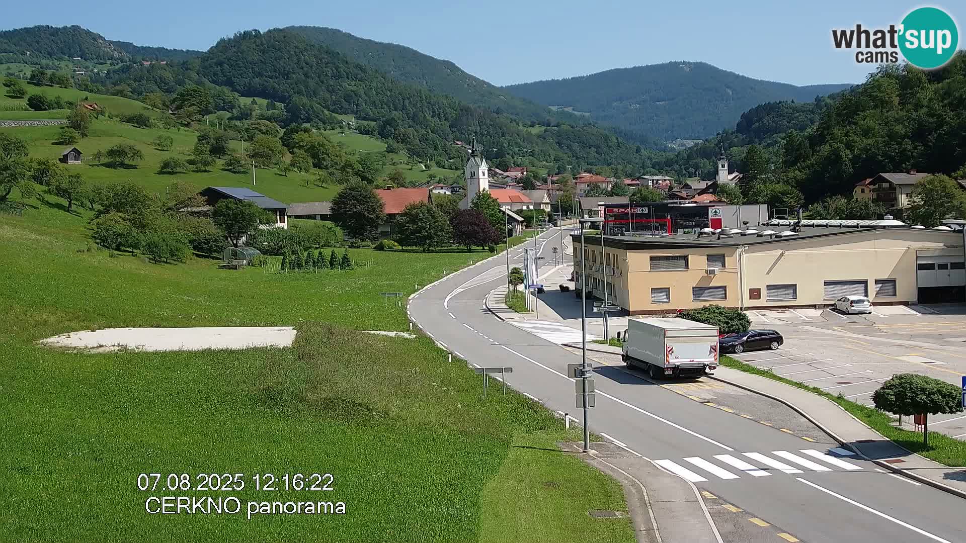 Cerkno city entrance Live Webcam