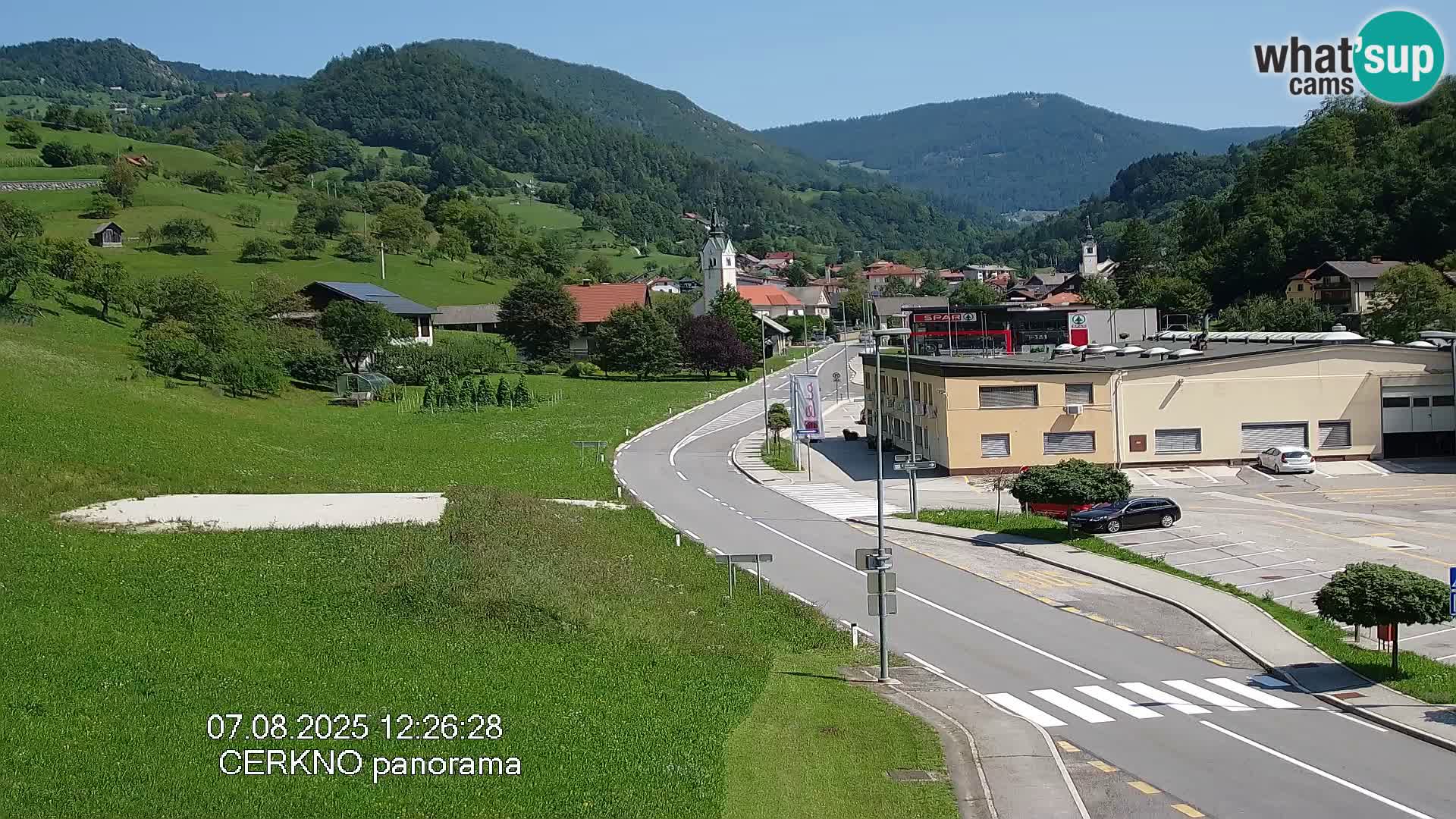 Cerkno city entrance Live Webcam