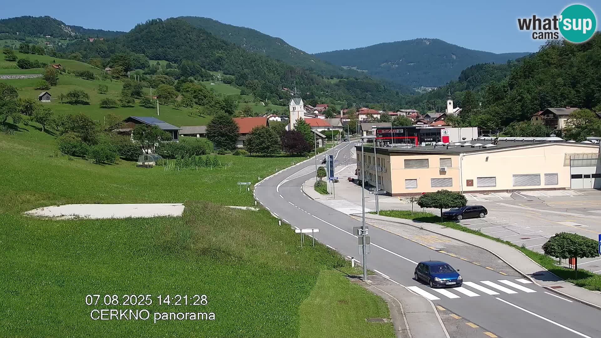 Cerkno city entrance Live Webcam