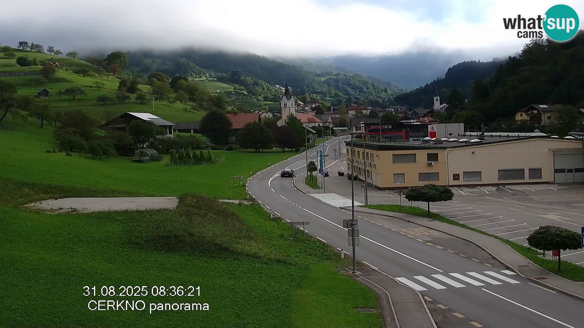 Cerkno entrada a la ciudad Webcam en vivo