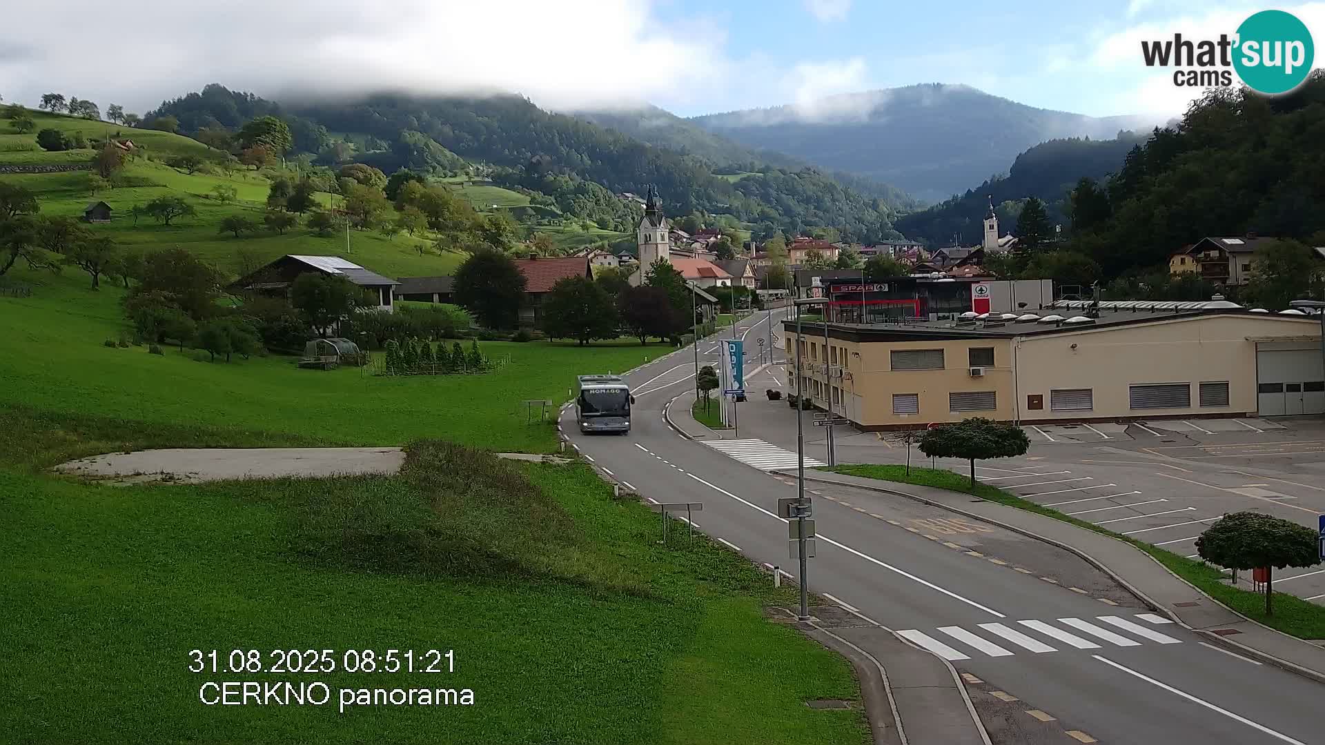 Cerkno city entrance Live Webcam