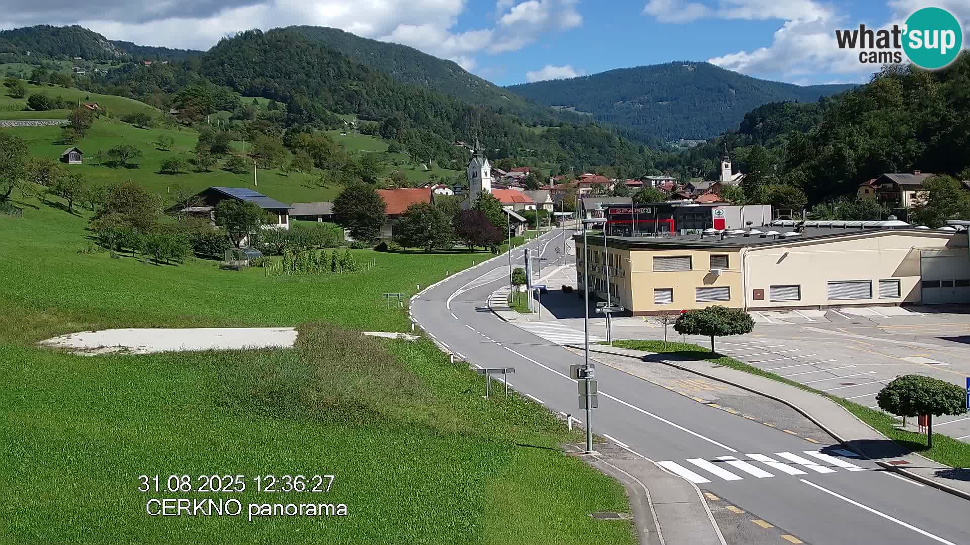 Cerkno city entrance Live Webcam