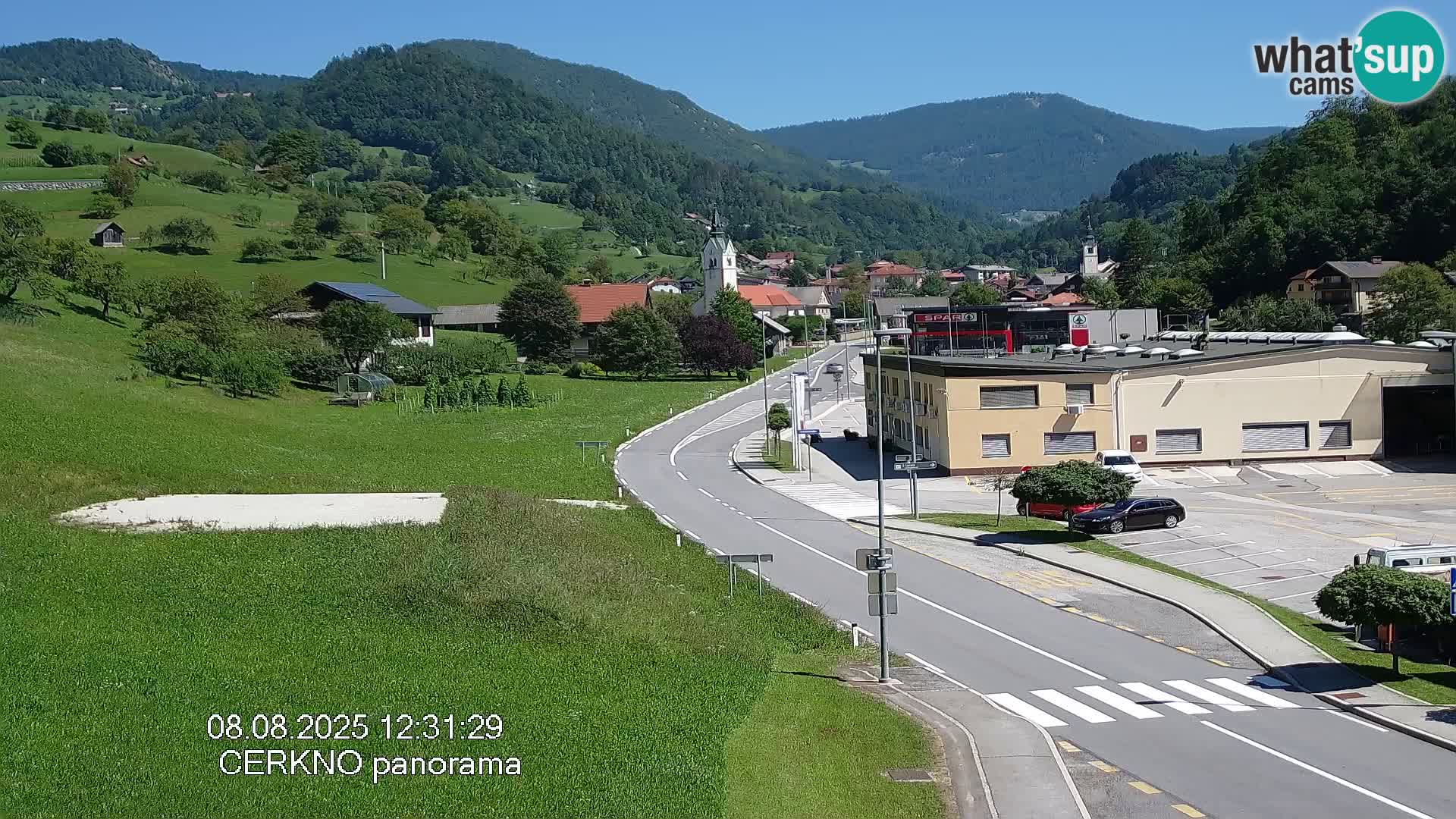 Cerkno city entrance Live Webcam