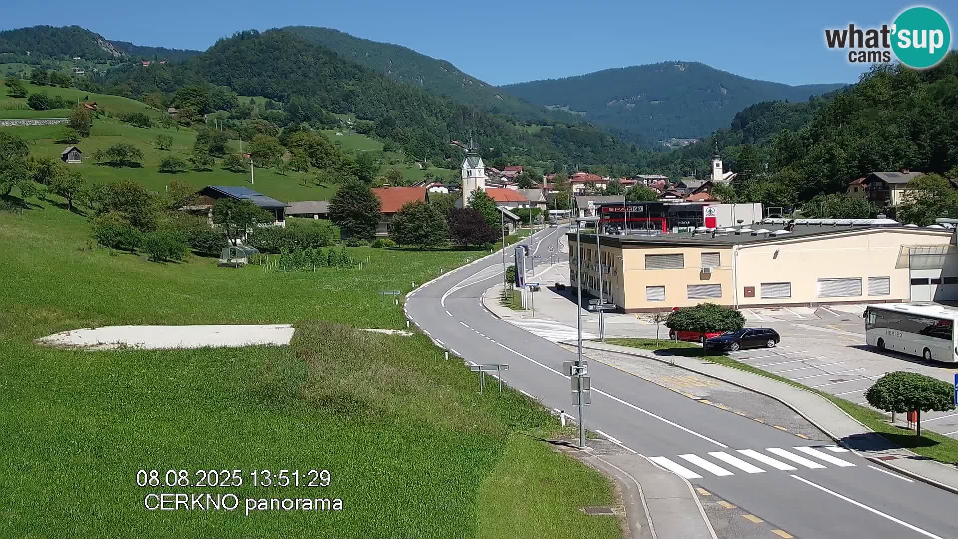 Cerkno city entrance Live Webcam