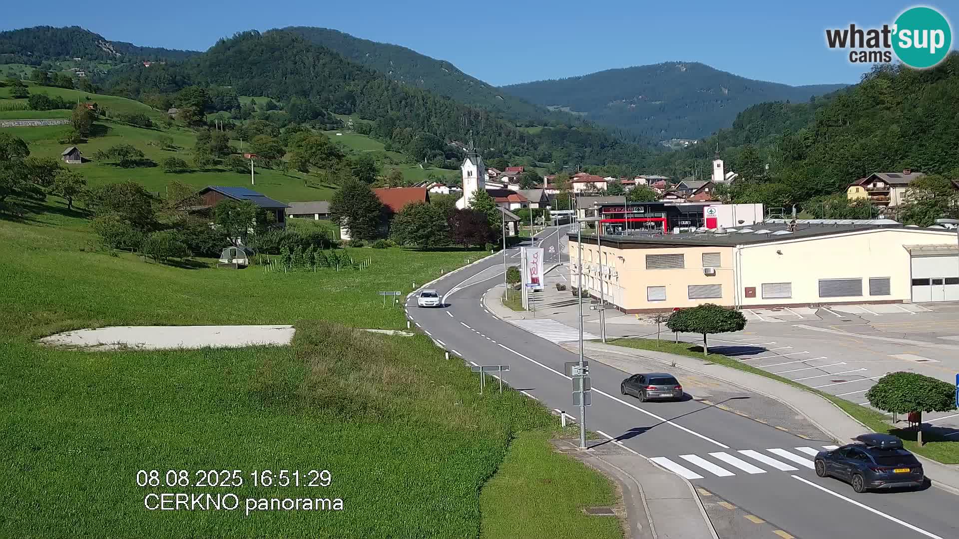 Cerkno city entrance Live Webcam