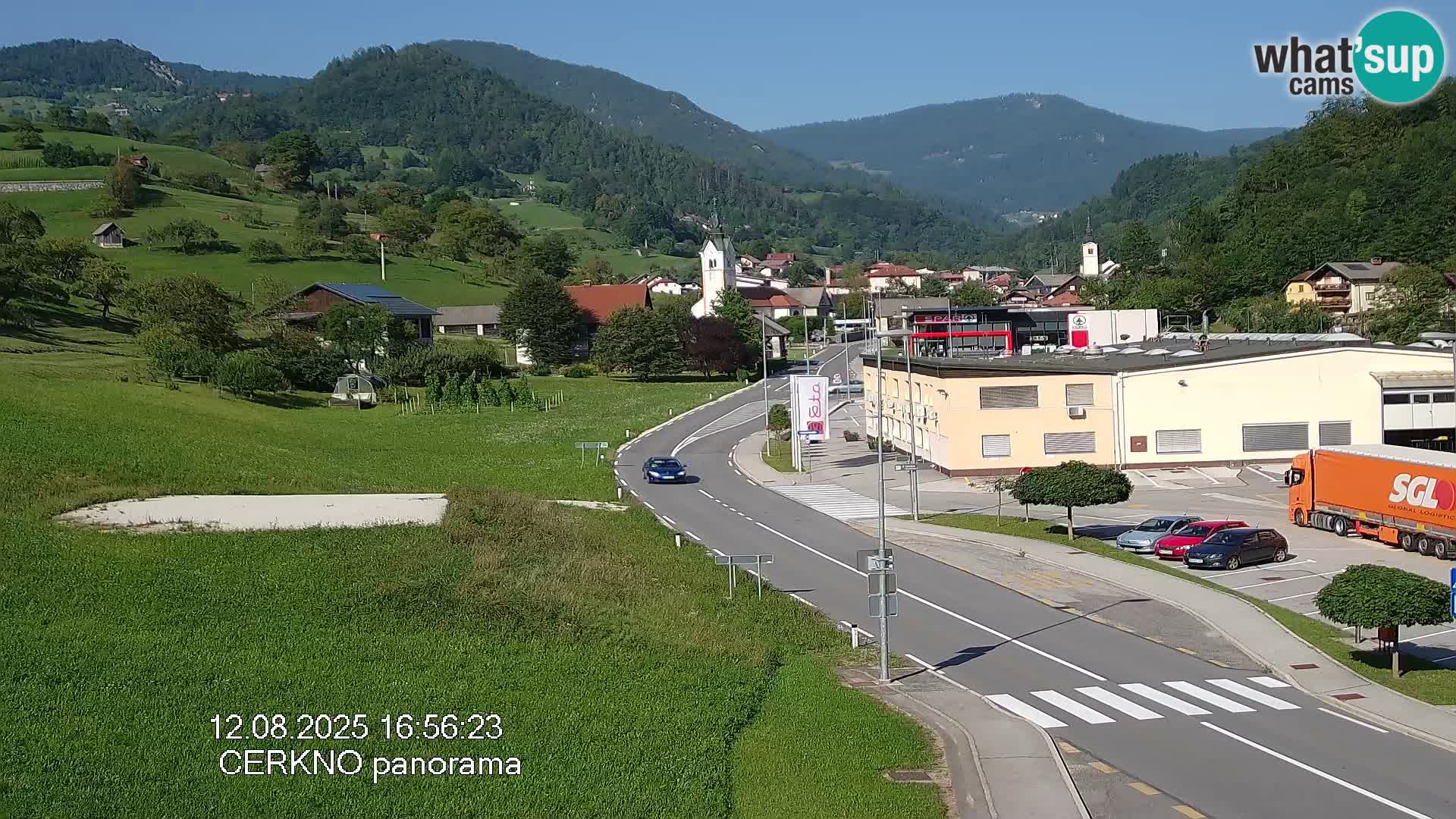 Cerkno city entrance Live Webcam
