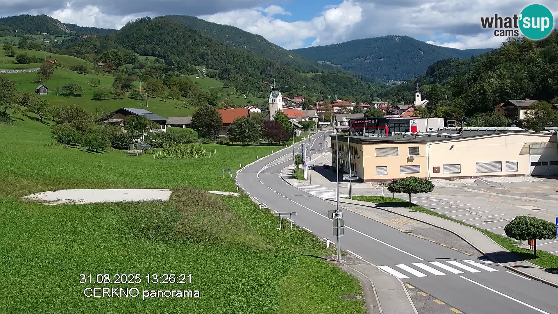 Cerkno city entrance Live Webcam
