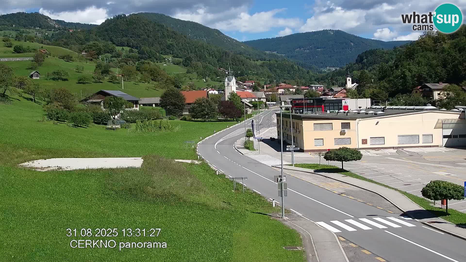 Cerkno city entrance Live Webcam