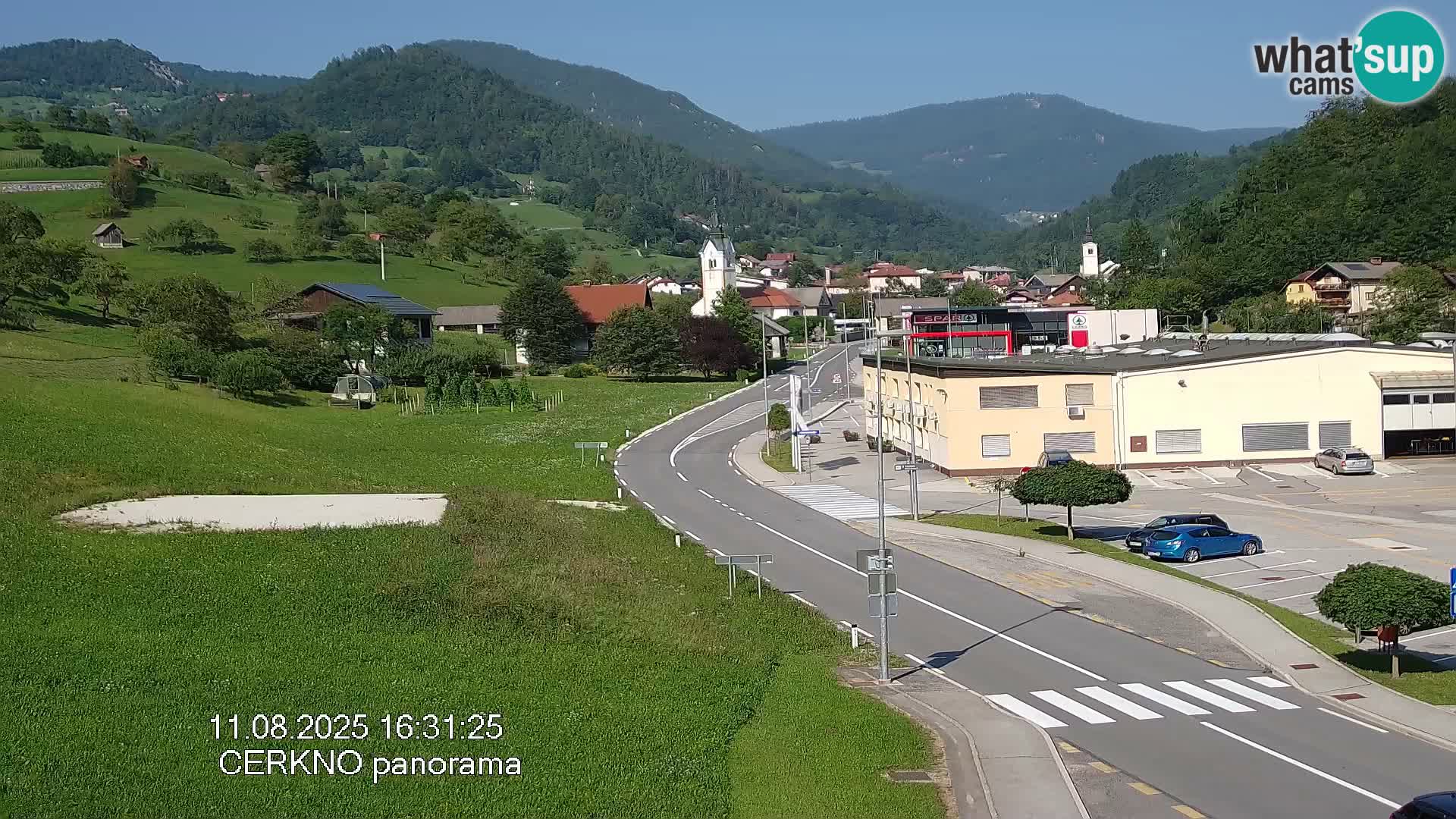 Cerkno entrada a la ciudad Webcam en vivo