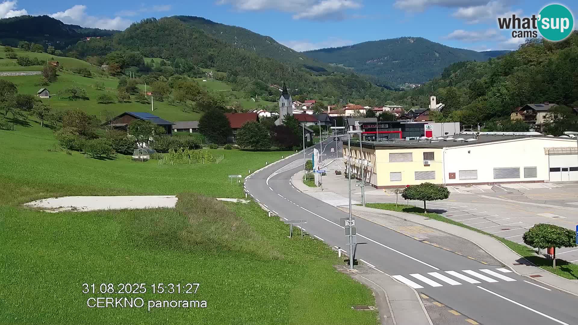 Cerkno entrada a la ciudad Webcam en vivo
