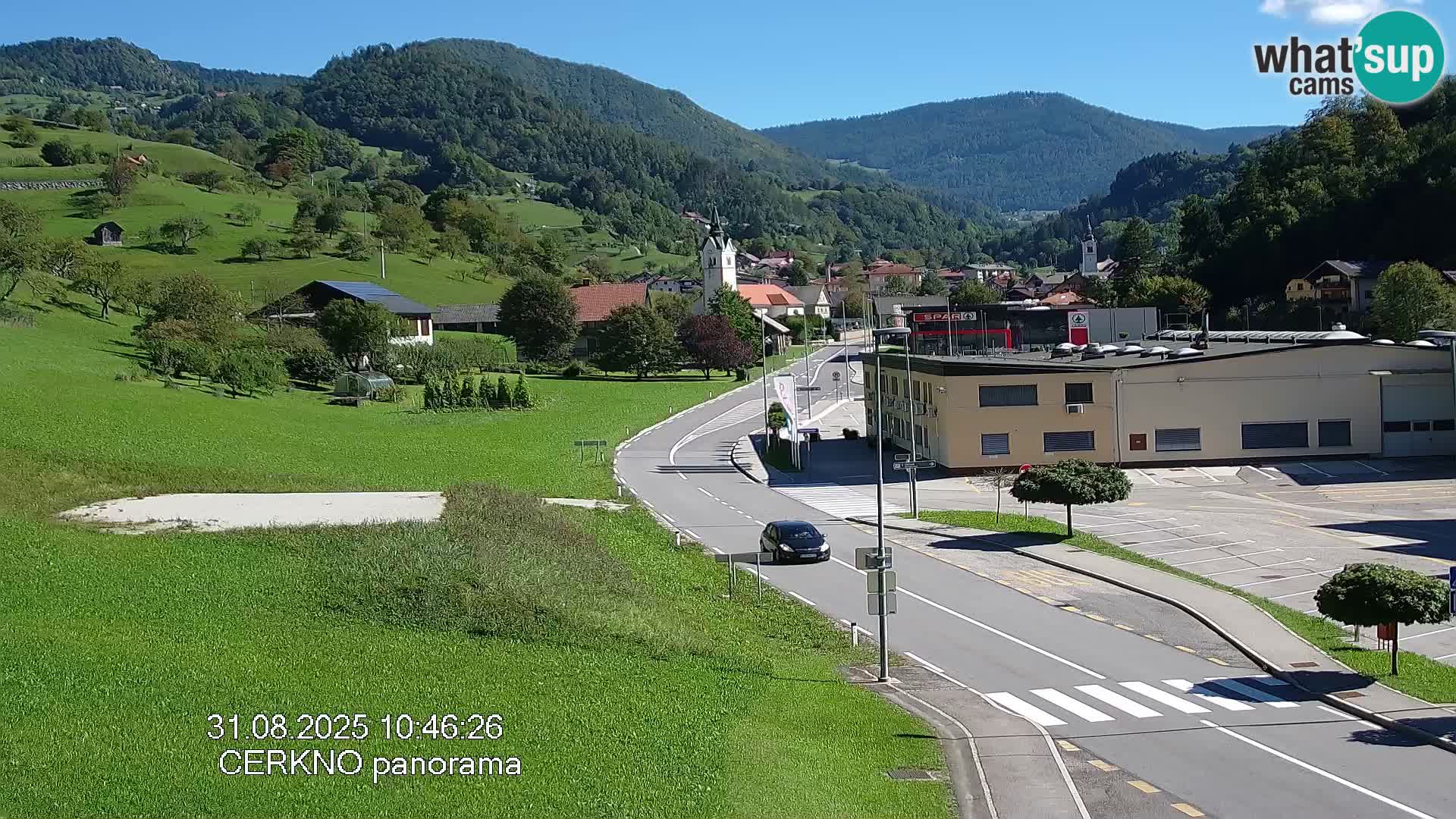 Cerkno entrada a la ciudad Webcam en vivo