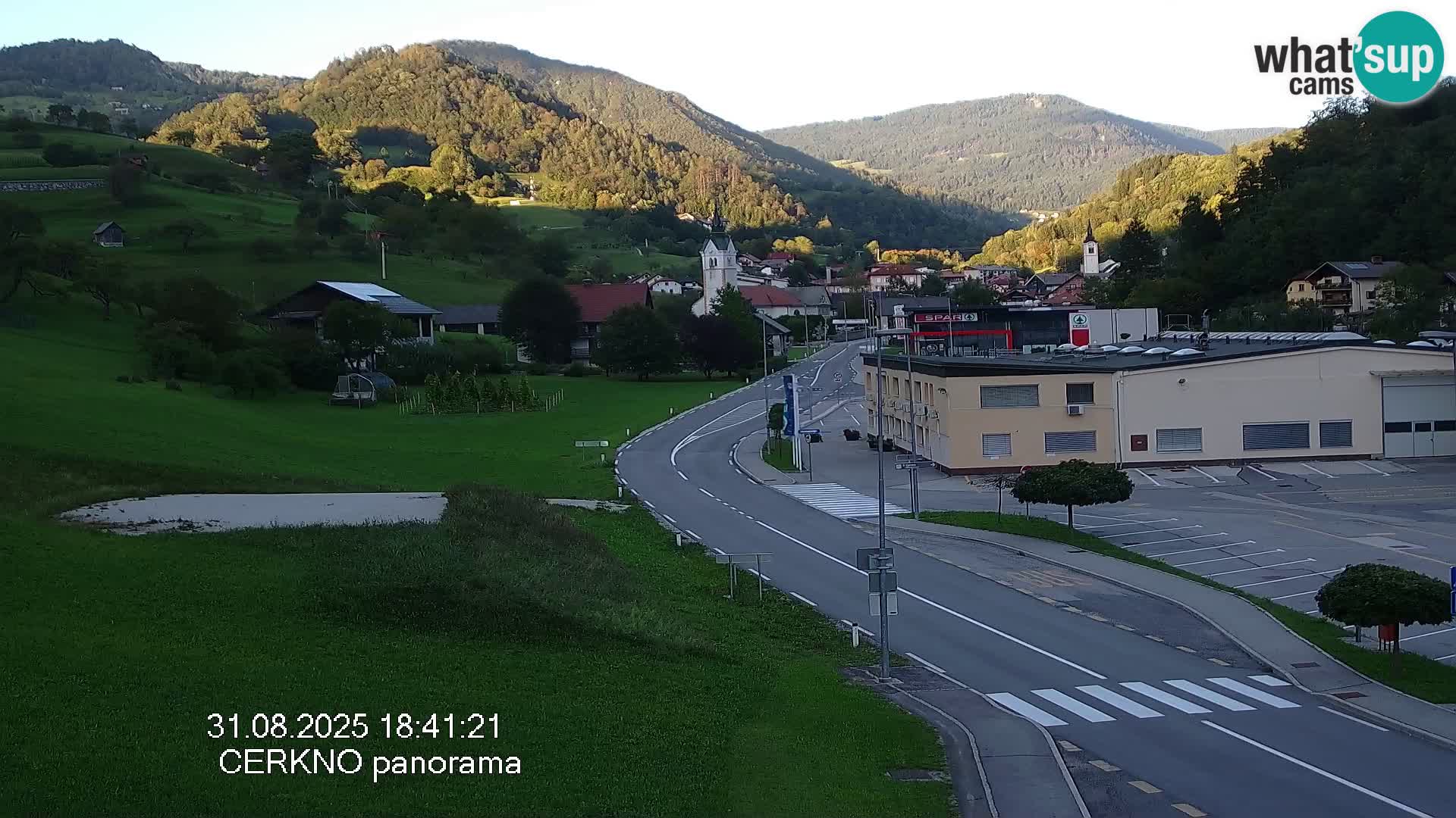 Cerkno city entrance Live Webcam
