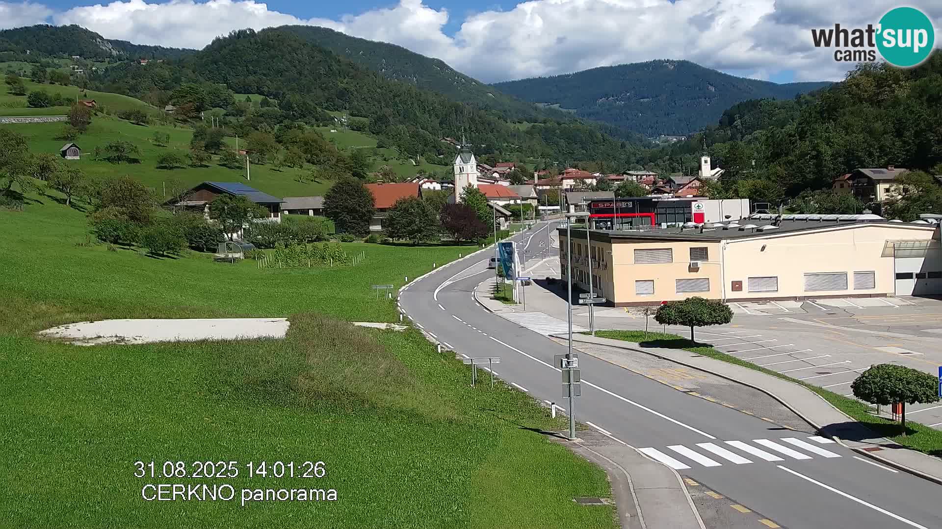 Cerkno city entrance Live Webcam