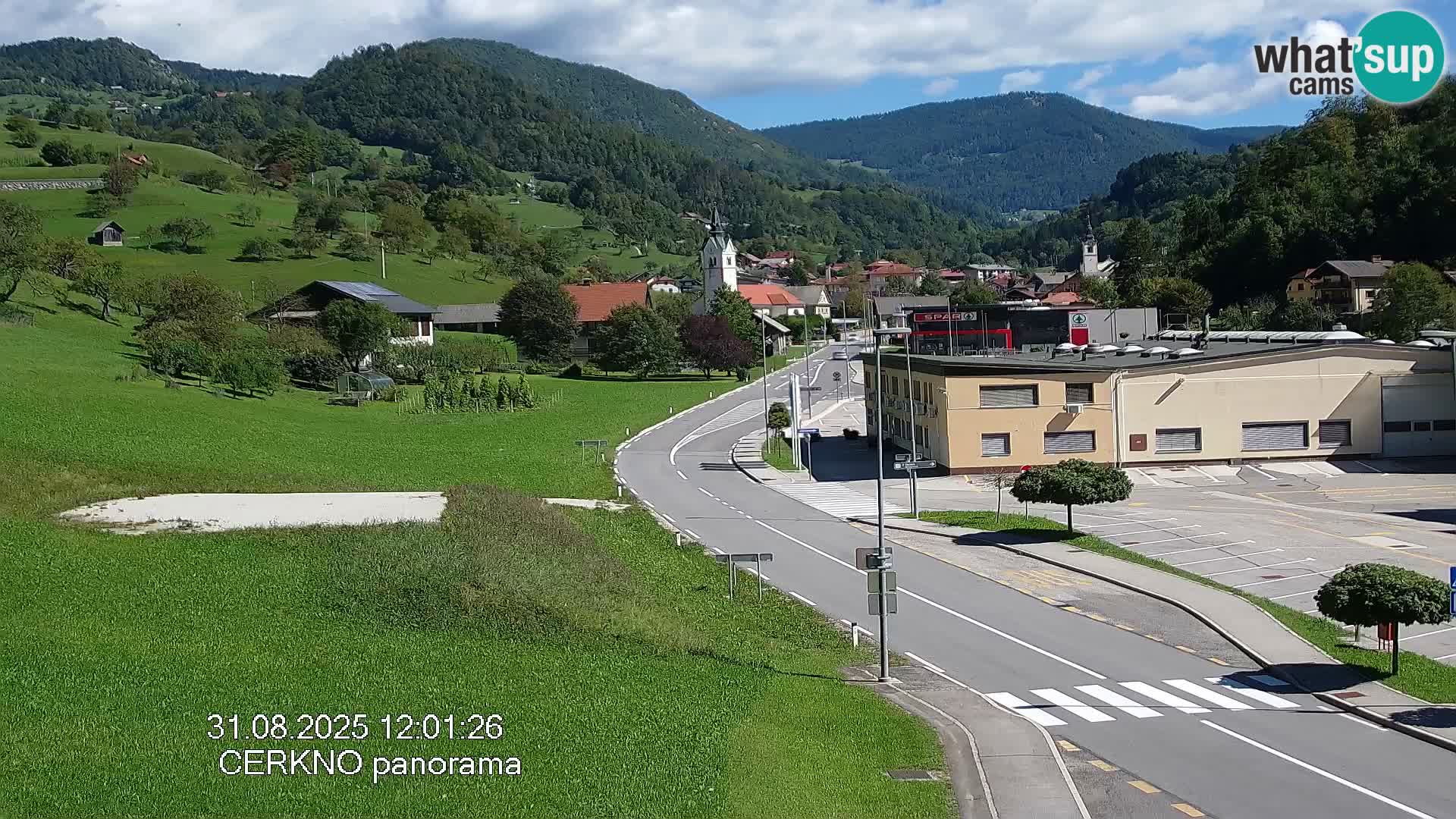 Cerkno entrada a la ciudad Webcam en vivo