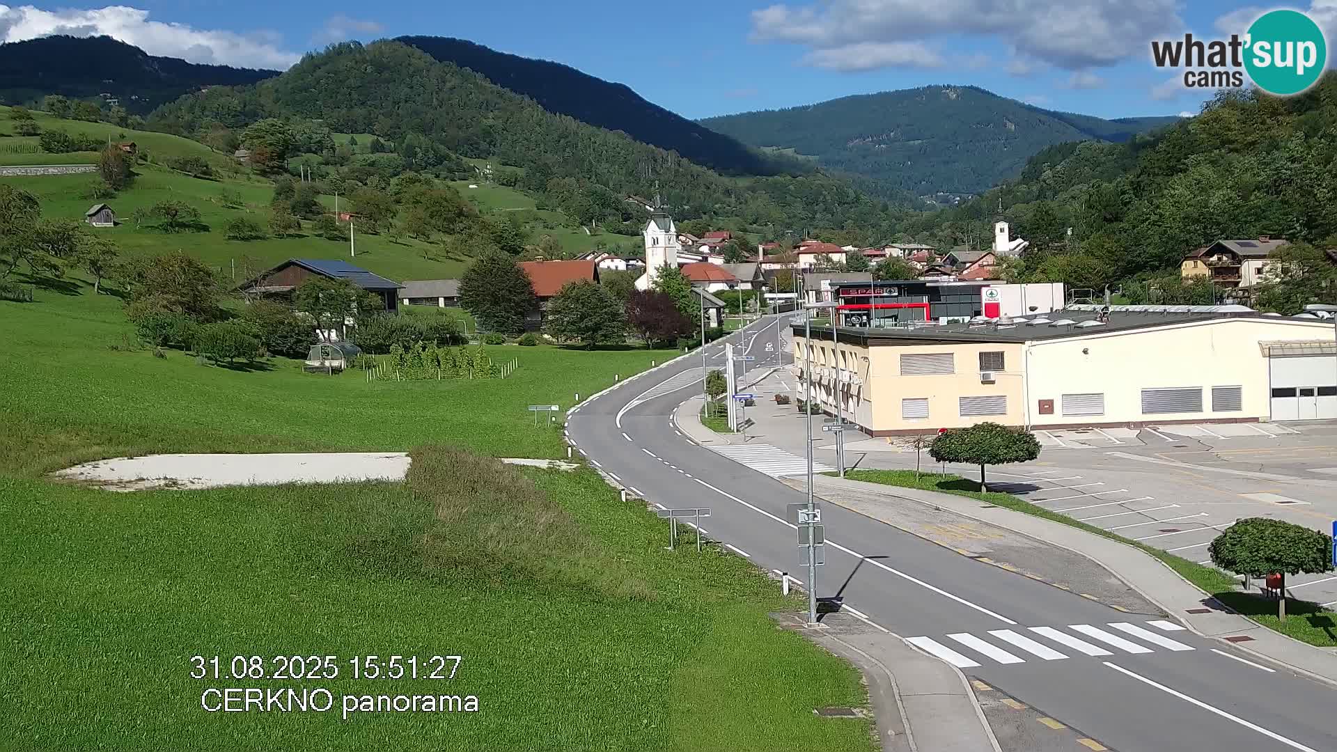 Cerkno city entrance Live Webcam
