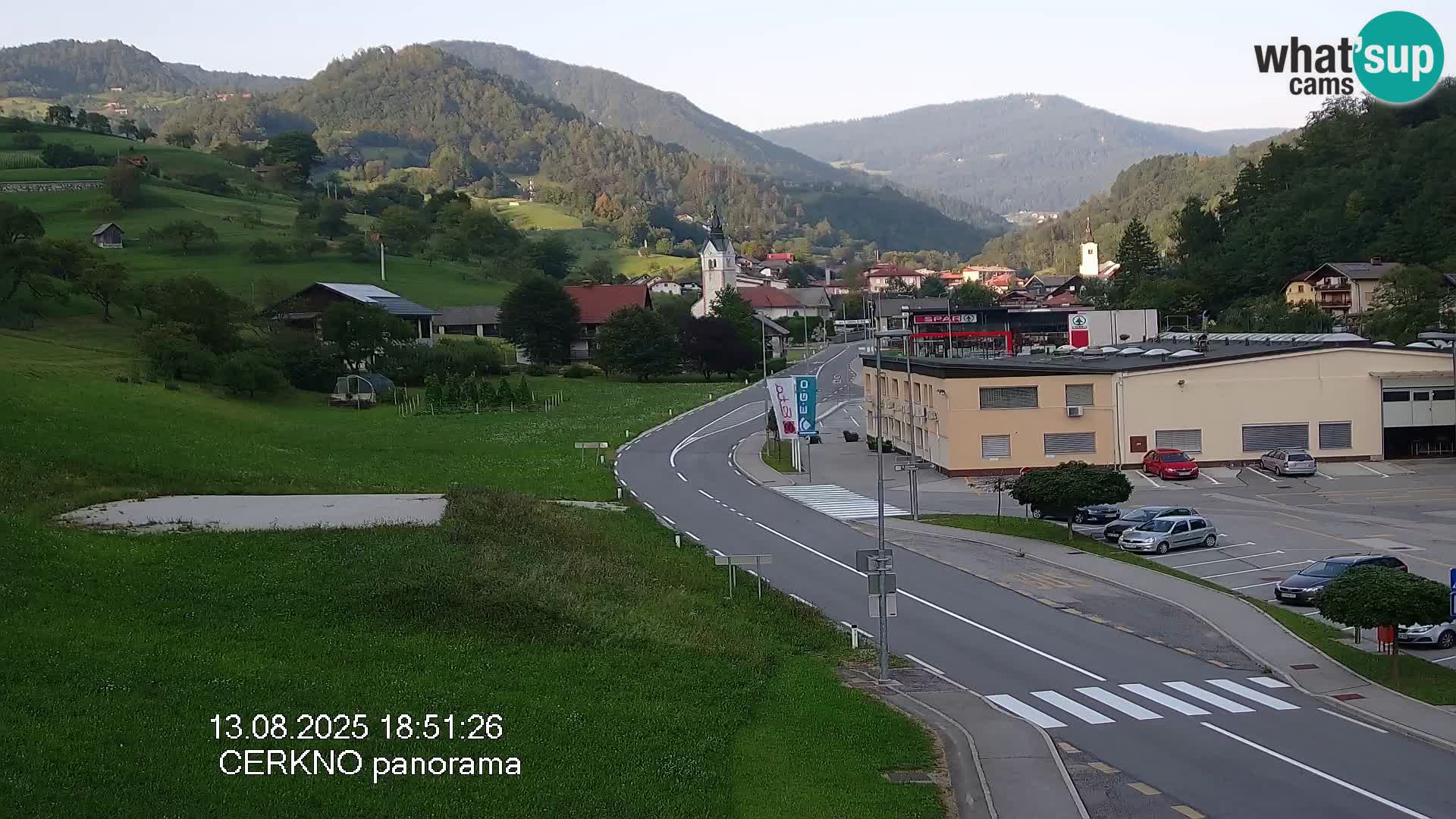 Cerkno city entrance Live Webcam