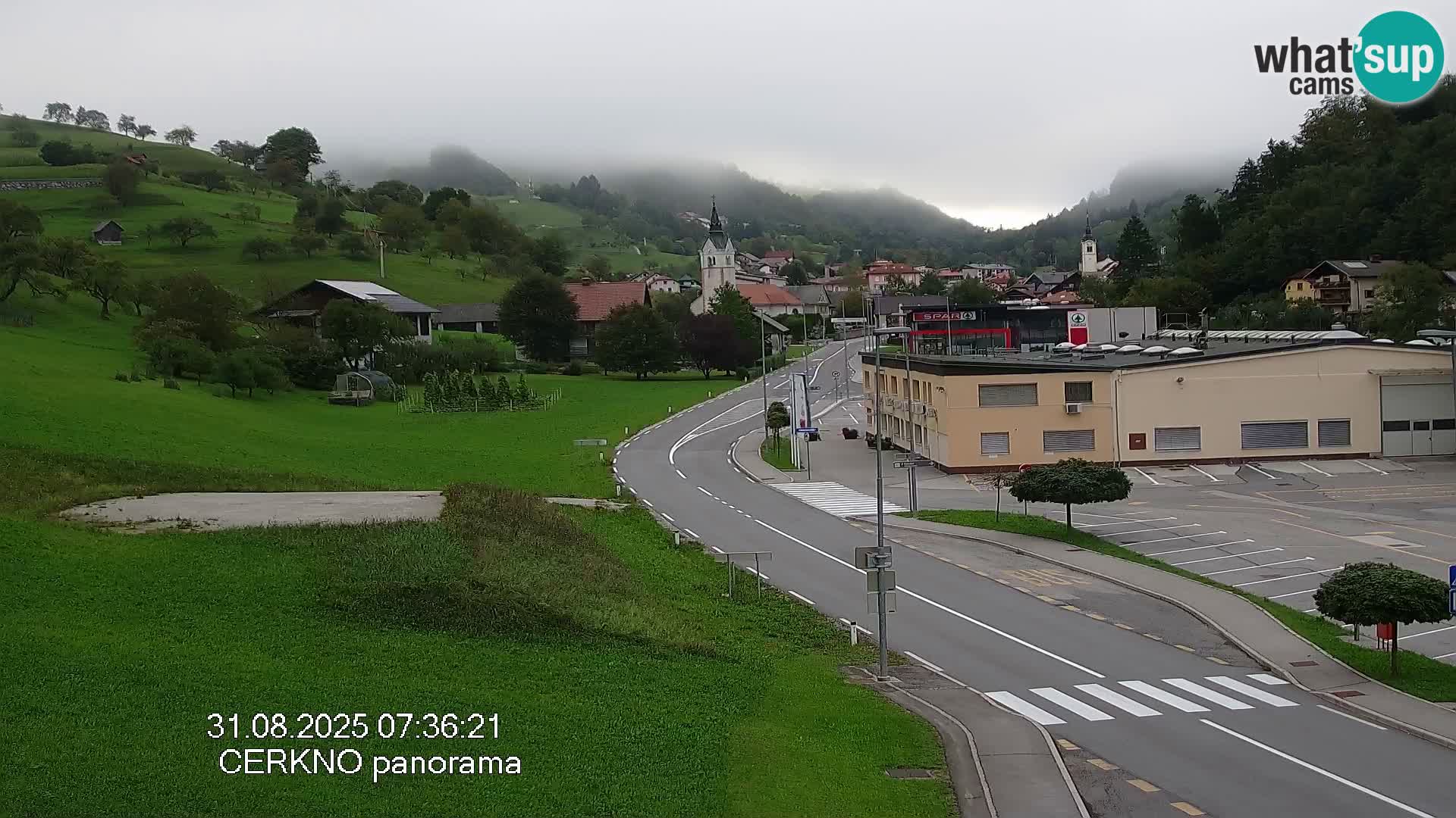 Cerkno city entrance Live Webcam
