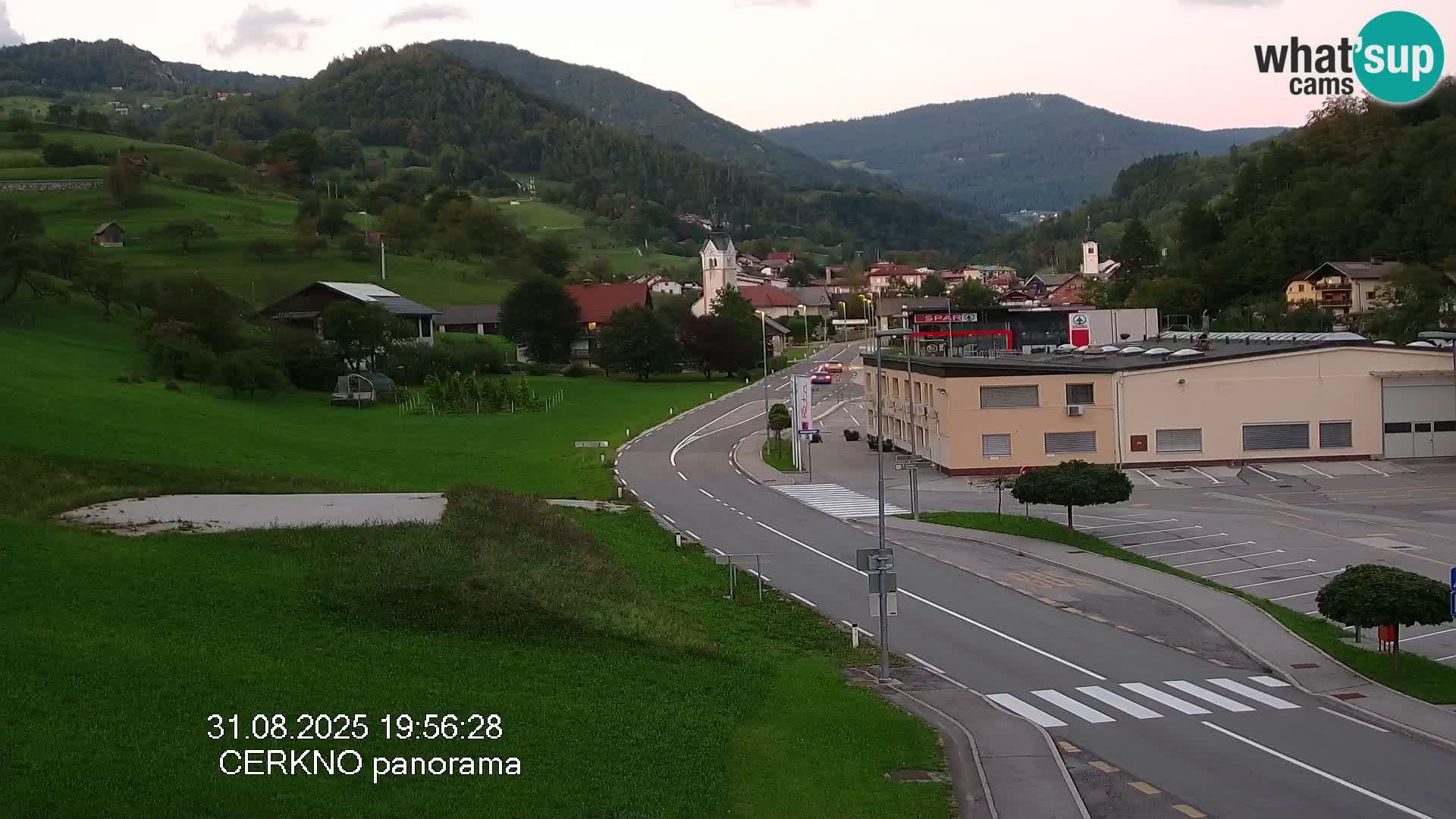 Cerkno city entrance Live Webcam