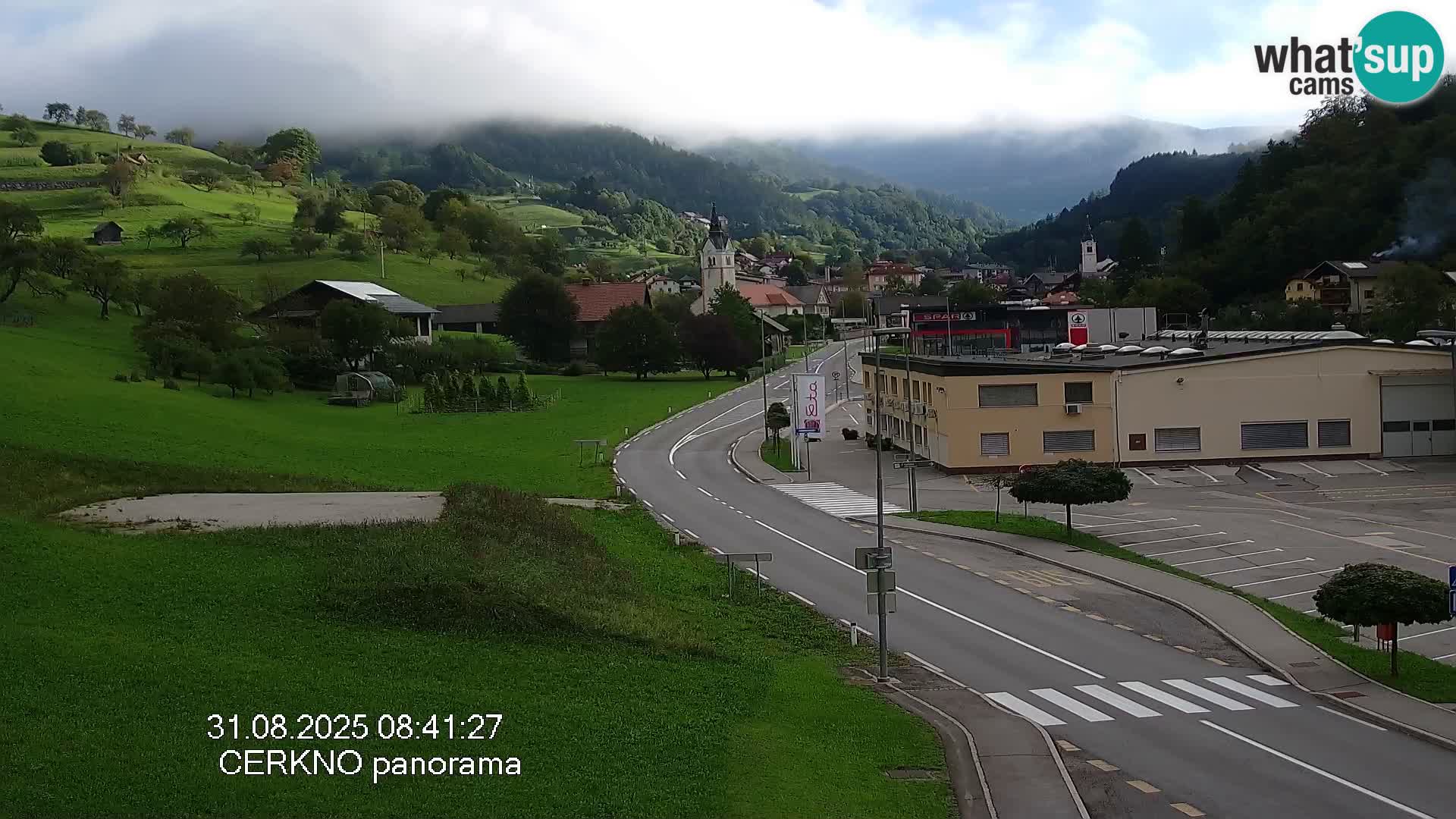 Cerkno city entrance Live Webcam