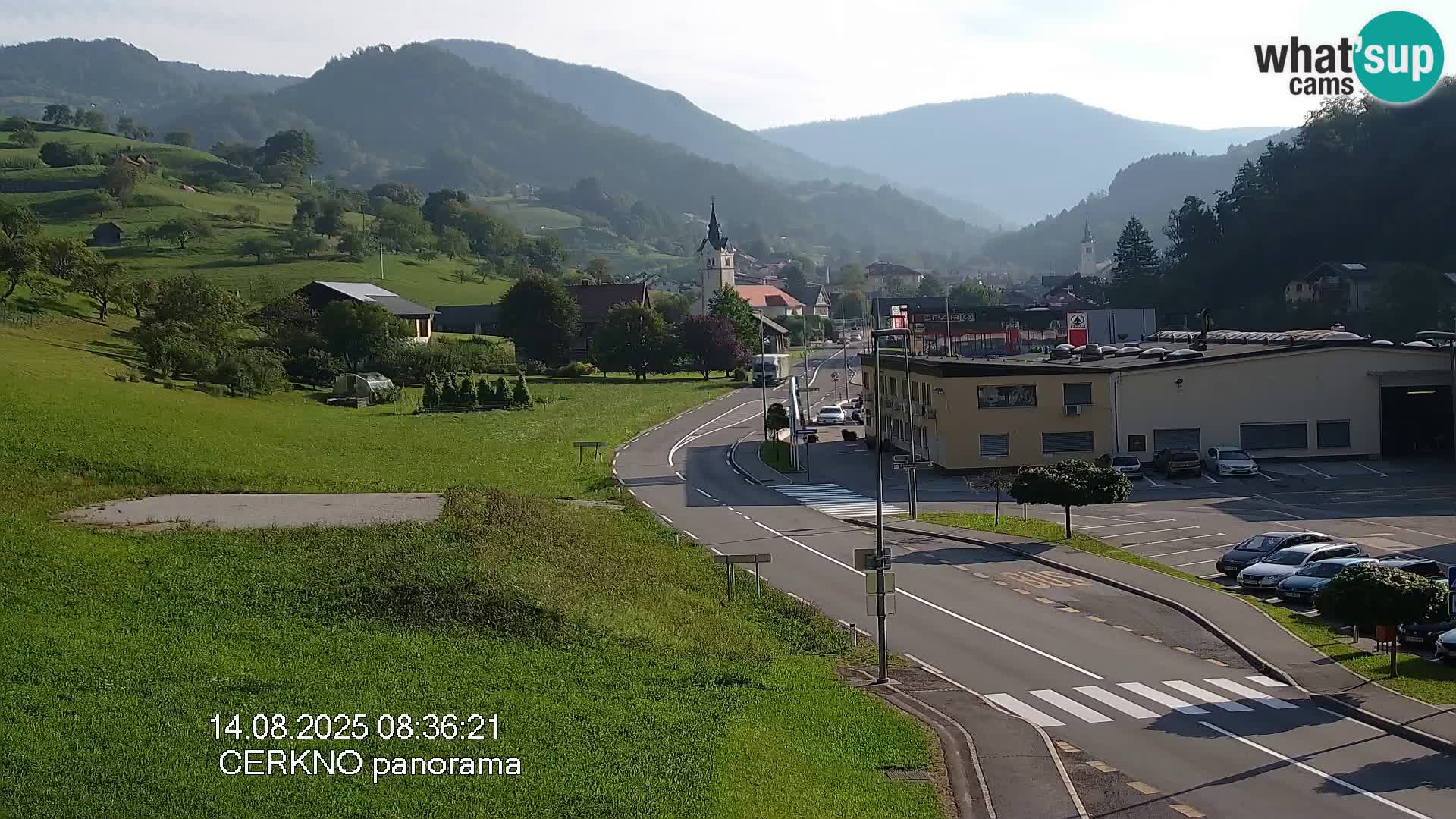 Cerkno entrada a la ciudad Webcam en vivo