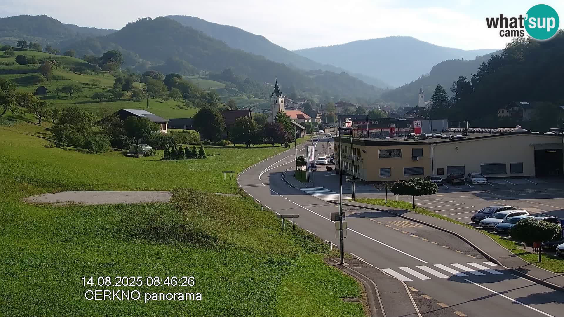Webcam en direct – Entrée de la ville de Cerkno
