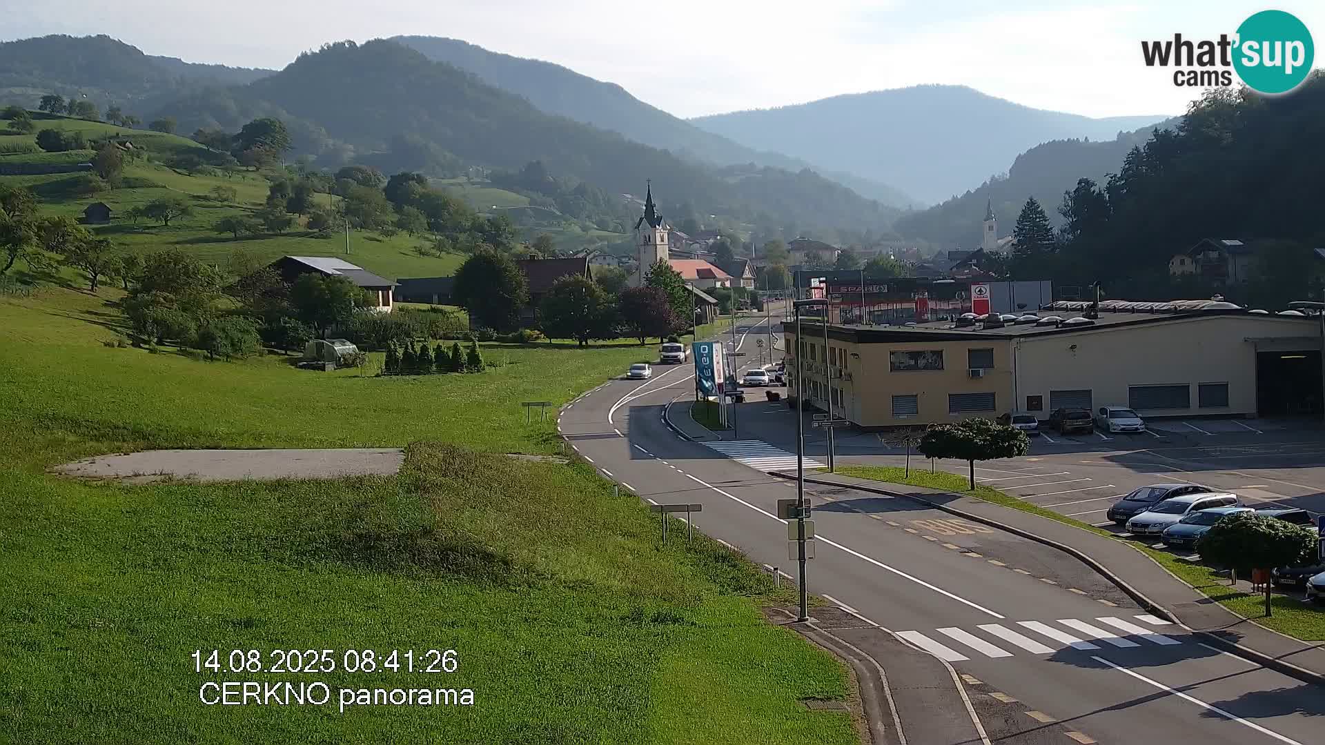 Cerkno entrada a la ciudad Webcam en vivo