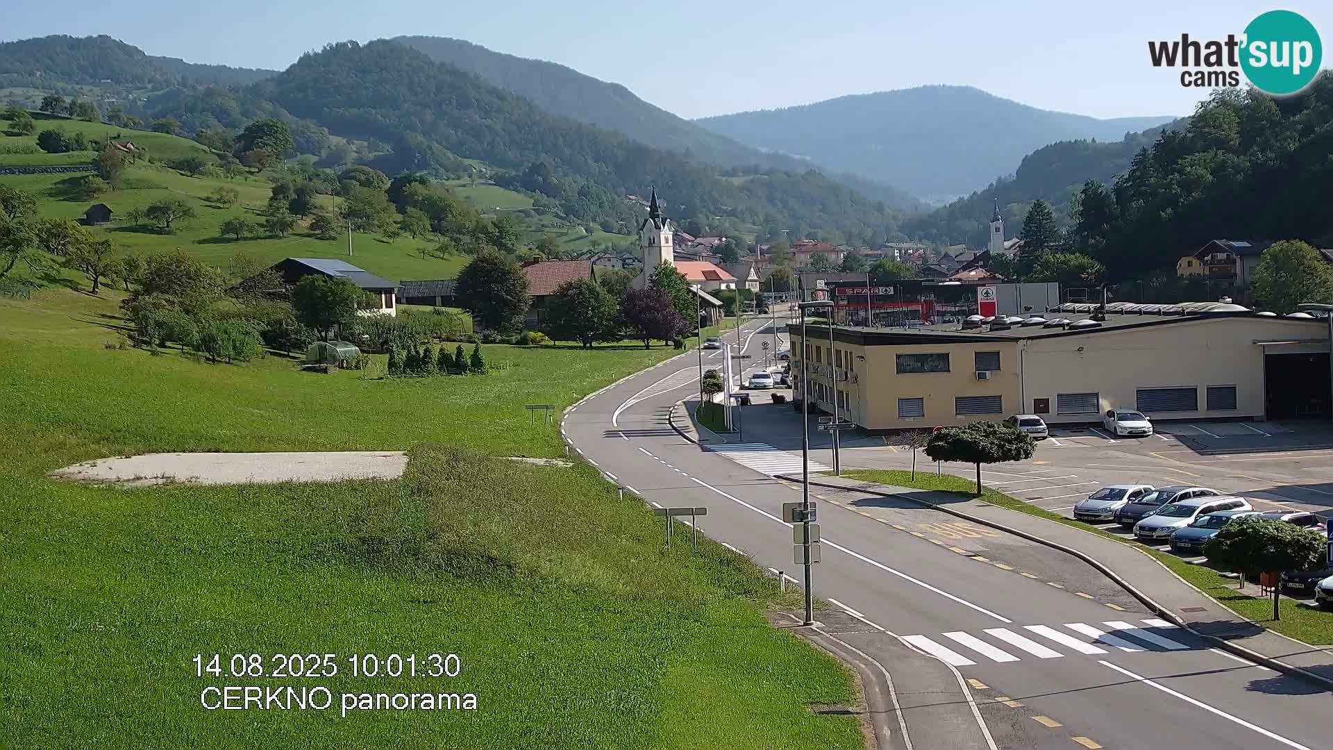 Cerkno entrada a la ciudad Webcam en vivo