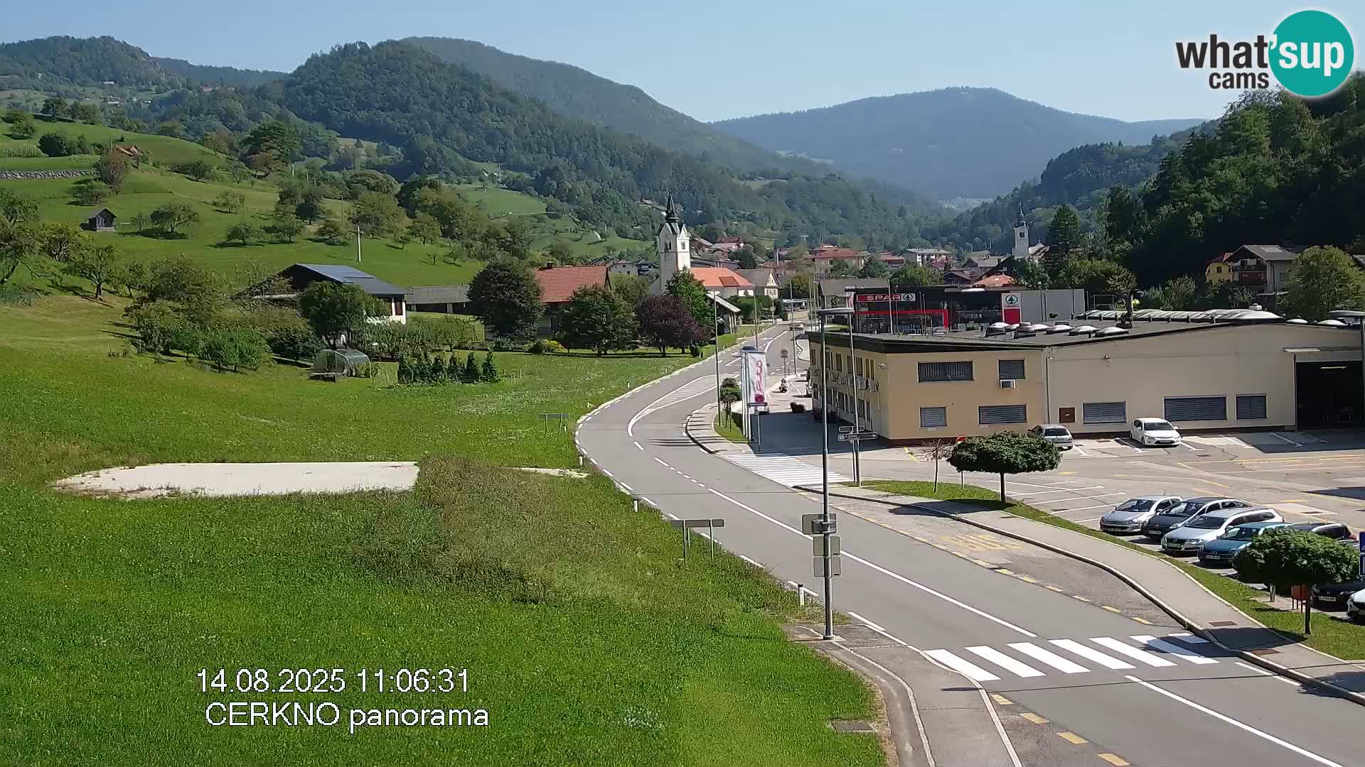 Cerkno entrada a la ciudad Webcam en vivo