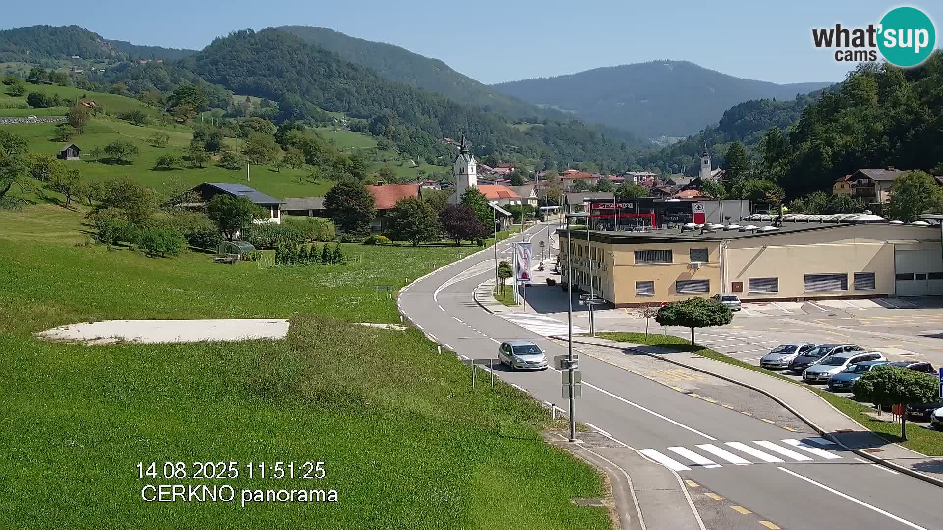 Cerkno entrada a la ciudad Webcam en vivo