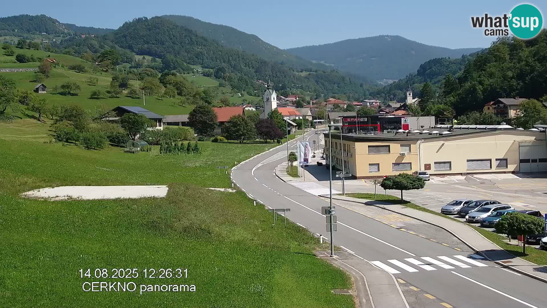 Cerkno entrada a la ciudad Webcam en vivo