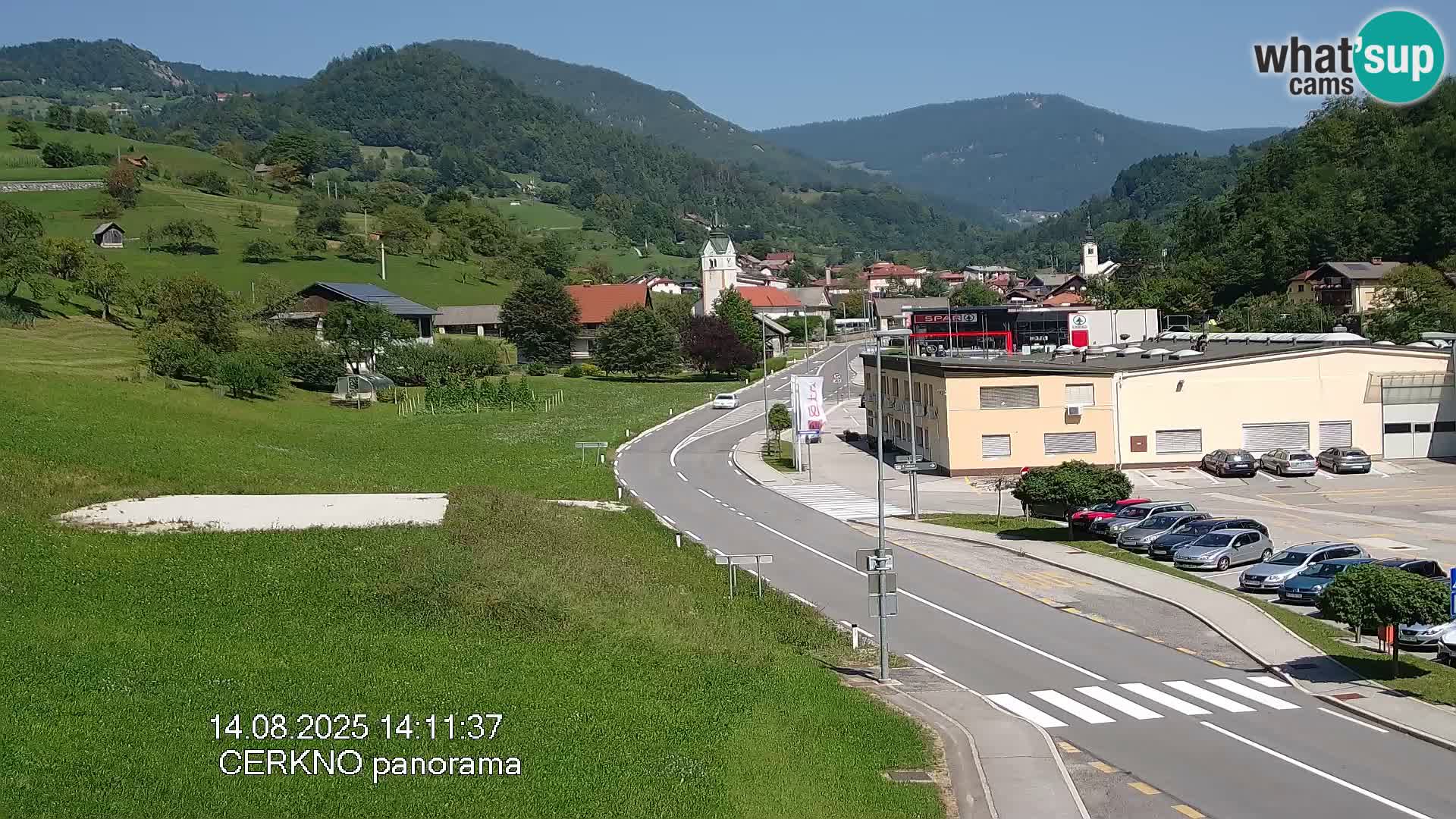 Webcam en direct – Entrée de la ville de Cerkno