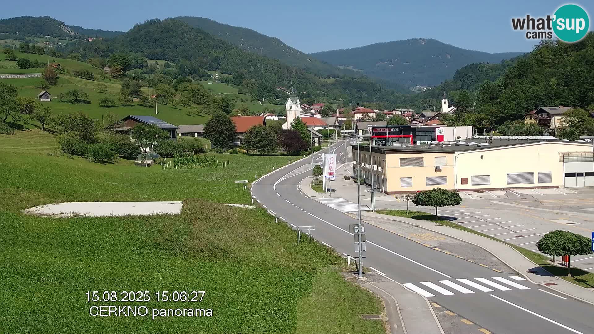 Cerkno entrada a la ciudad Webcam en vivo