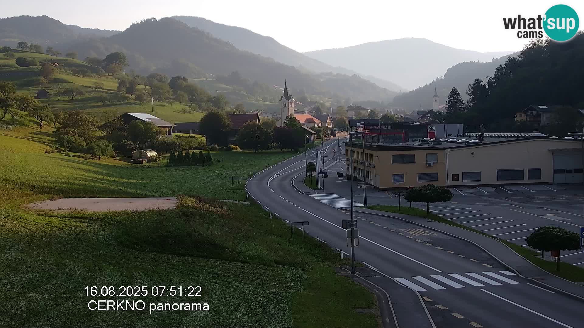 Cerkno entrada a la ciudad Webcam en vivo