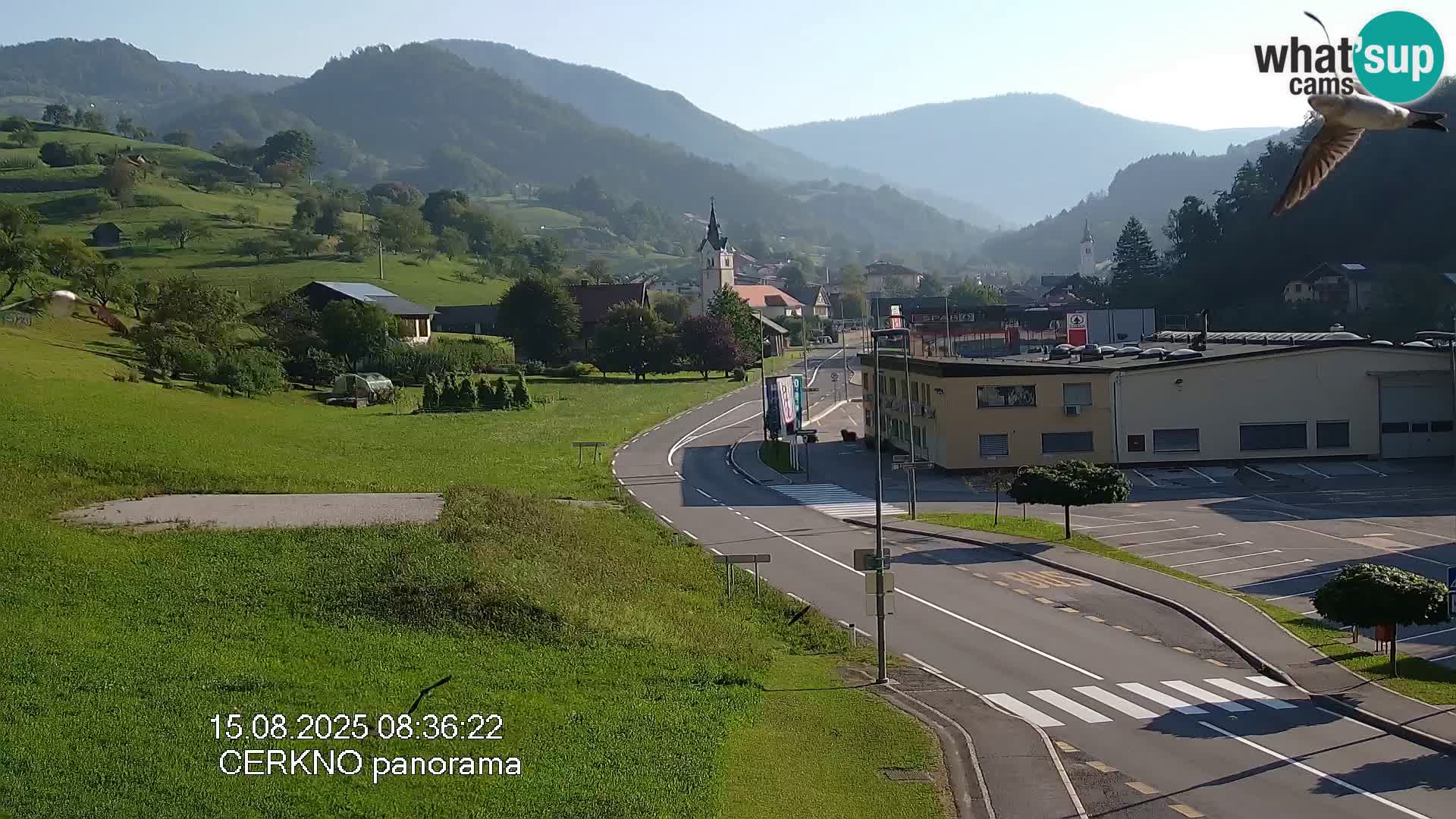 Cerkno entrada a la ciudad Webcam en vivo