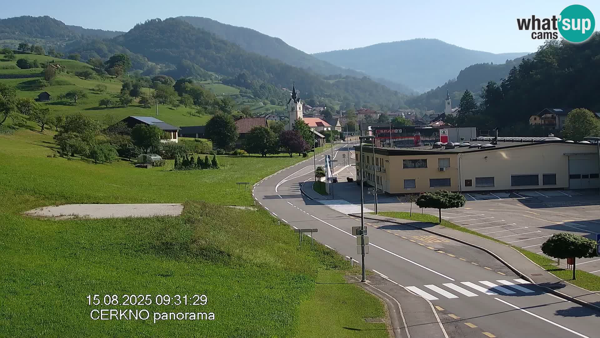 Cerkno entrada a la ciudad Webcam en vivo