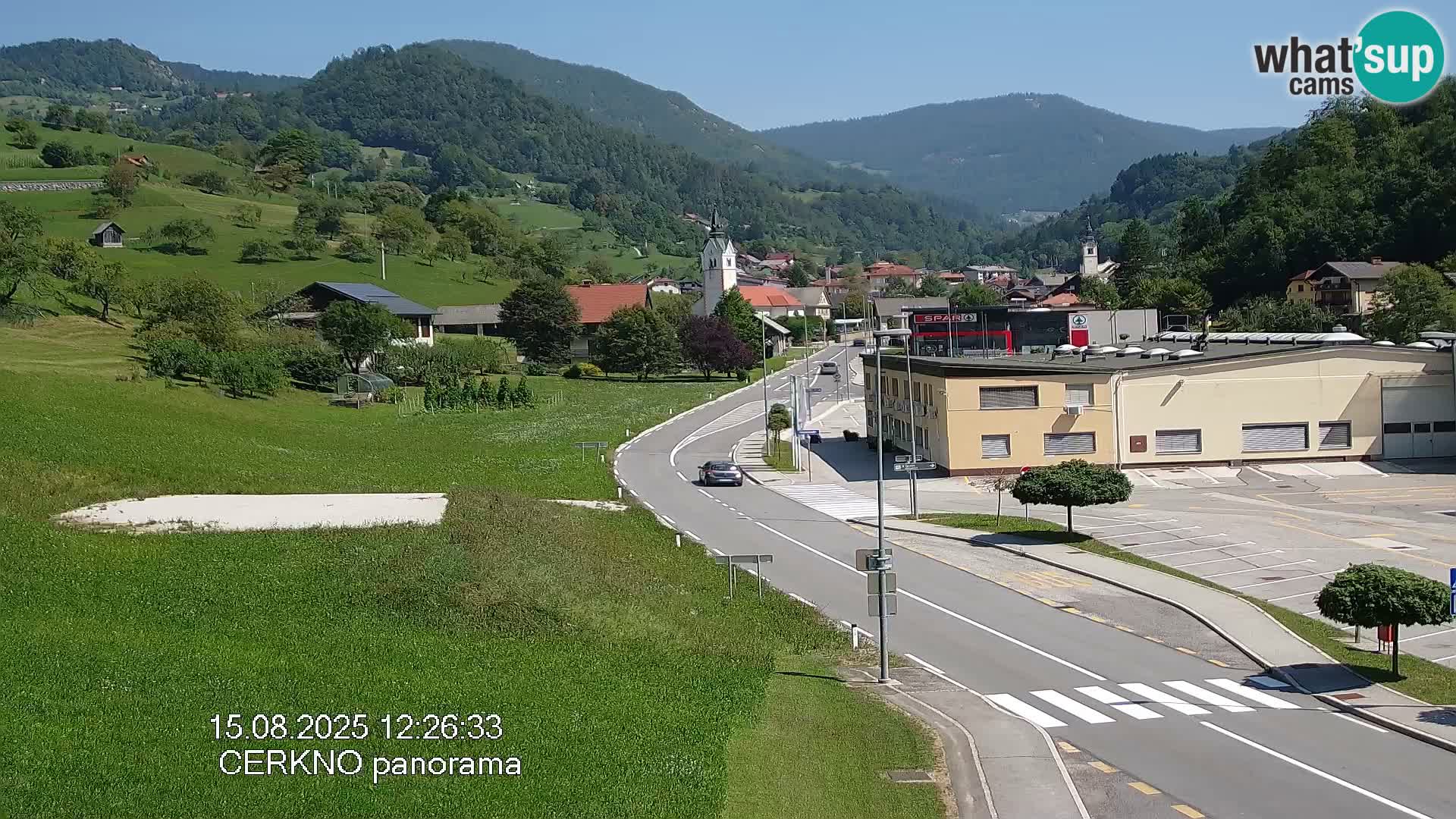 Cerkno city entrance Live Webcam