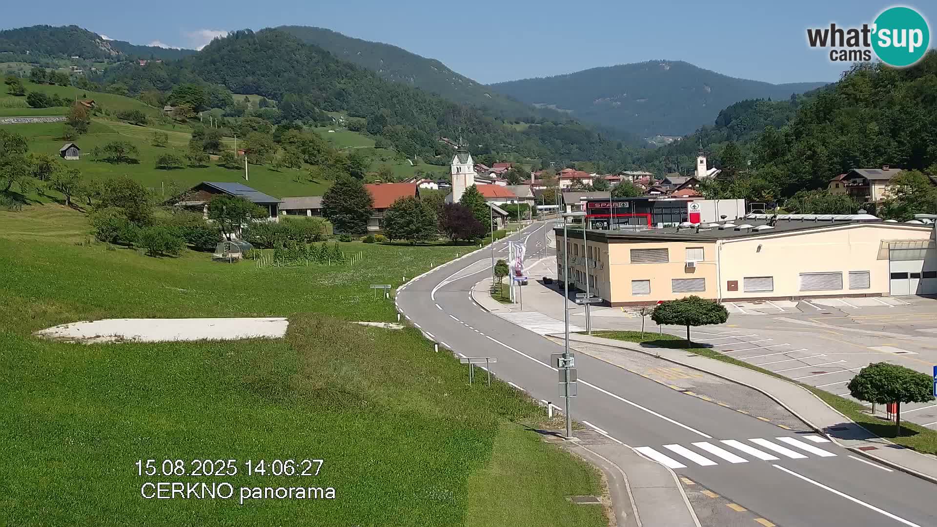 Cerkno city entrance Live Webcam