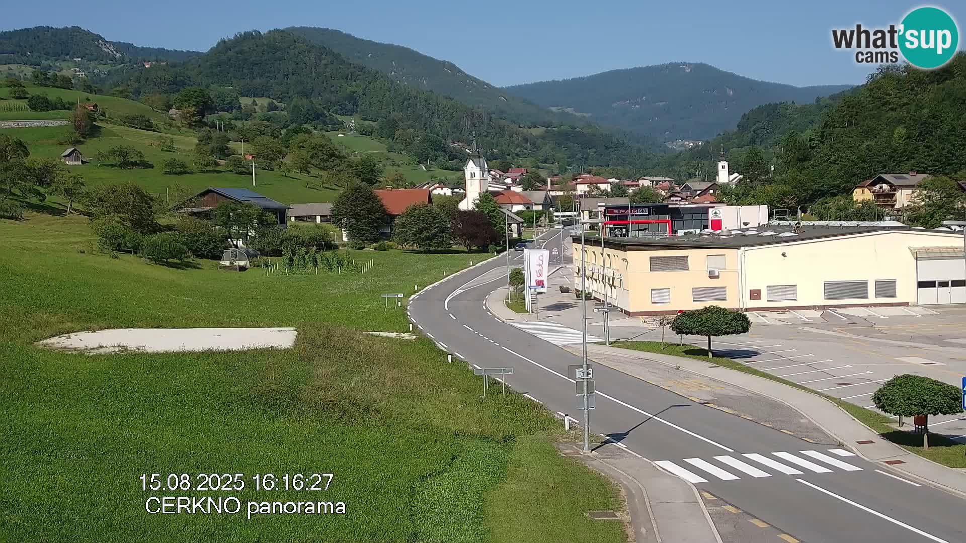 Webcam en direct – Entrée de la ville de Cerkno