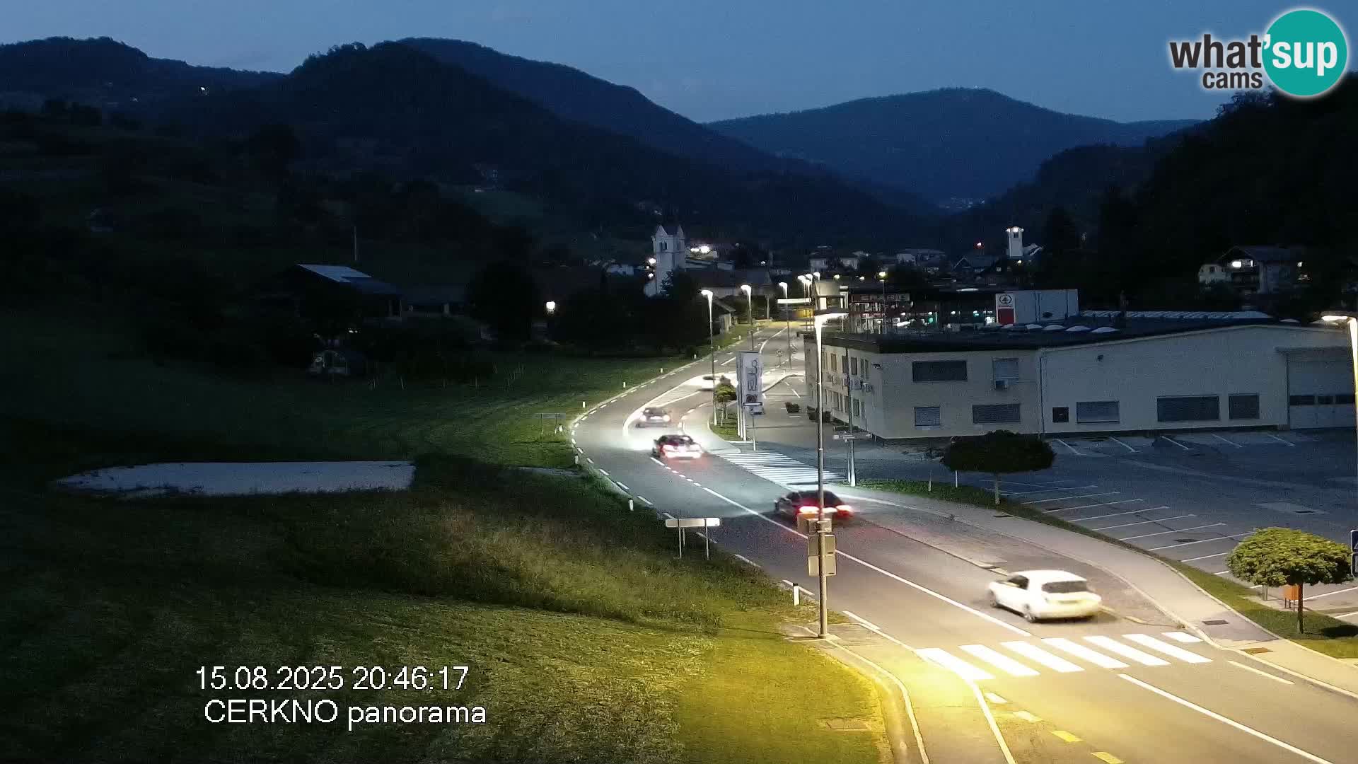 Webcam en direct – Entrée de la ville de Cerkno