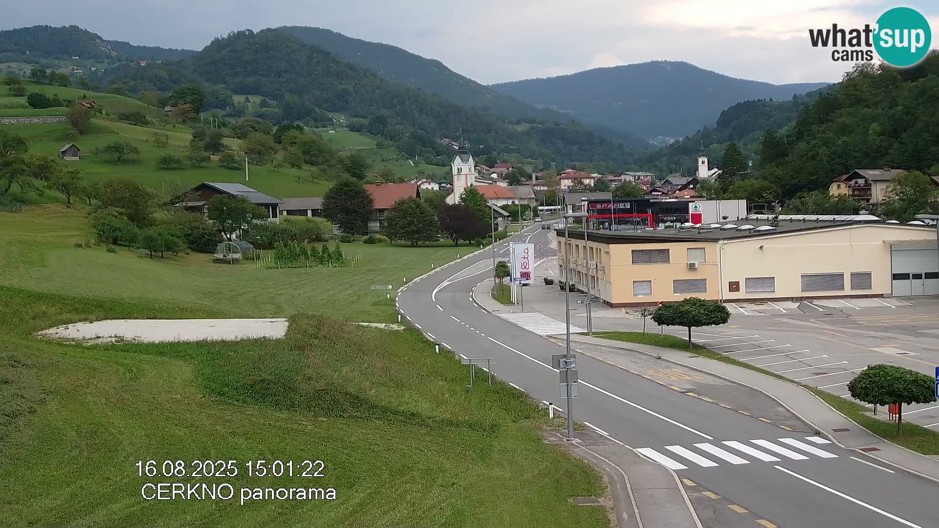 Cerkno city entrance Live Webcam