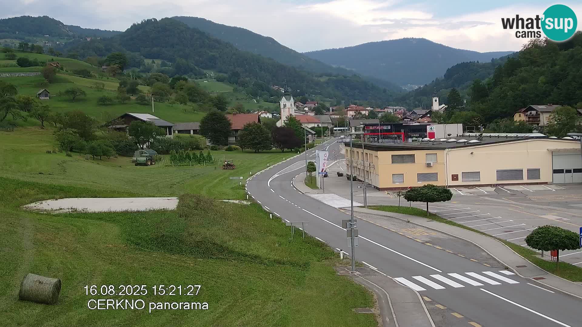 Cerkno city entrance Live Webcam