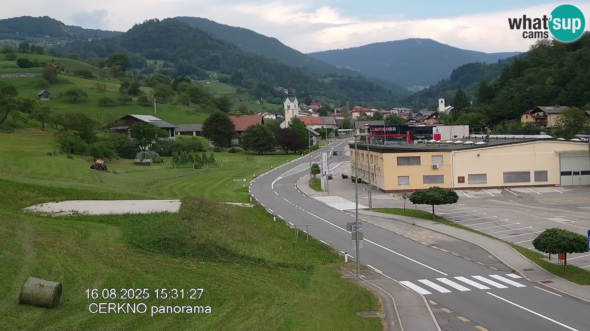 Cerkno city entrance Live Webcam