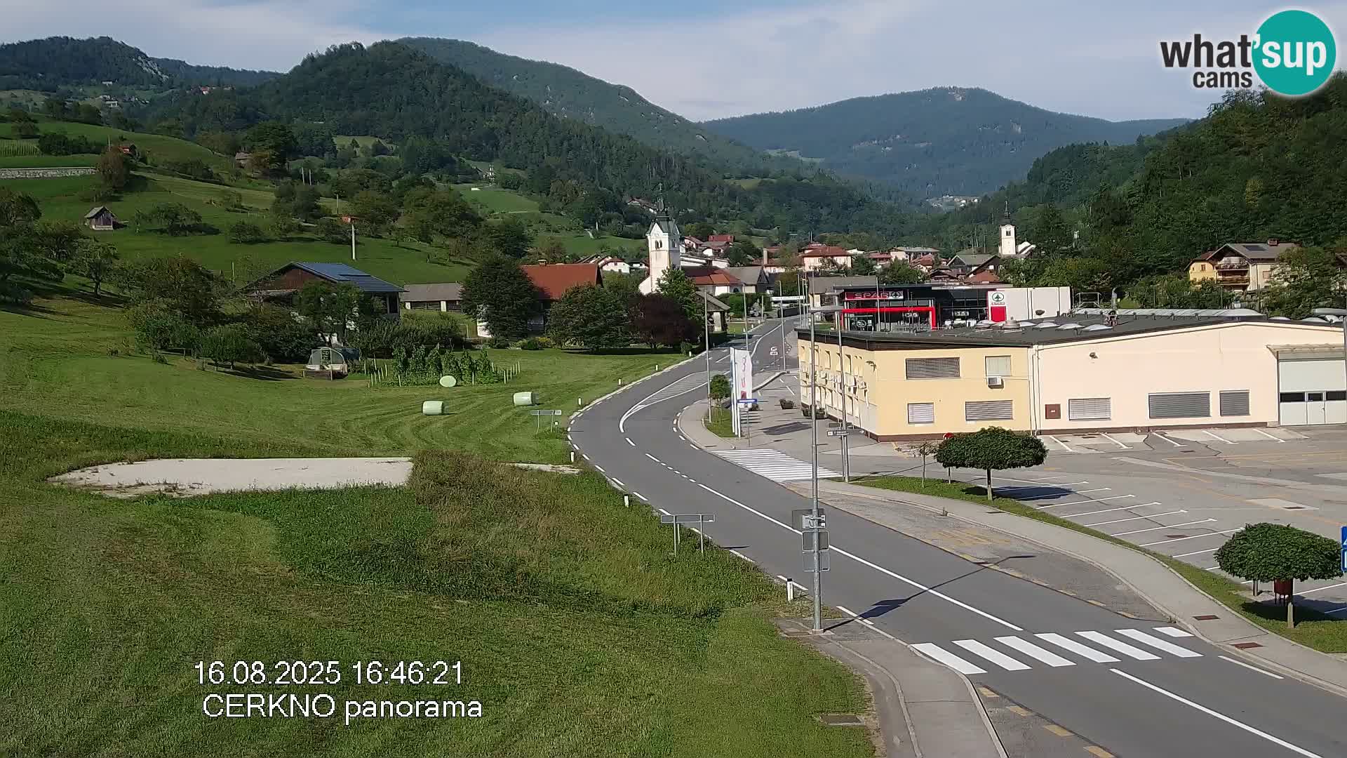 Cerkno city entrance Live Webcam