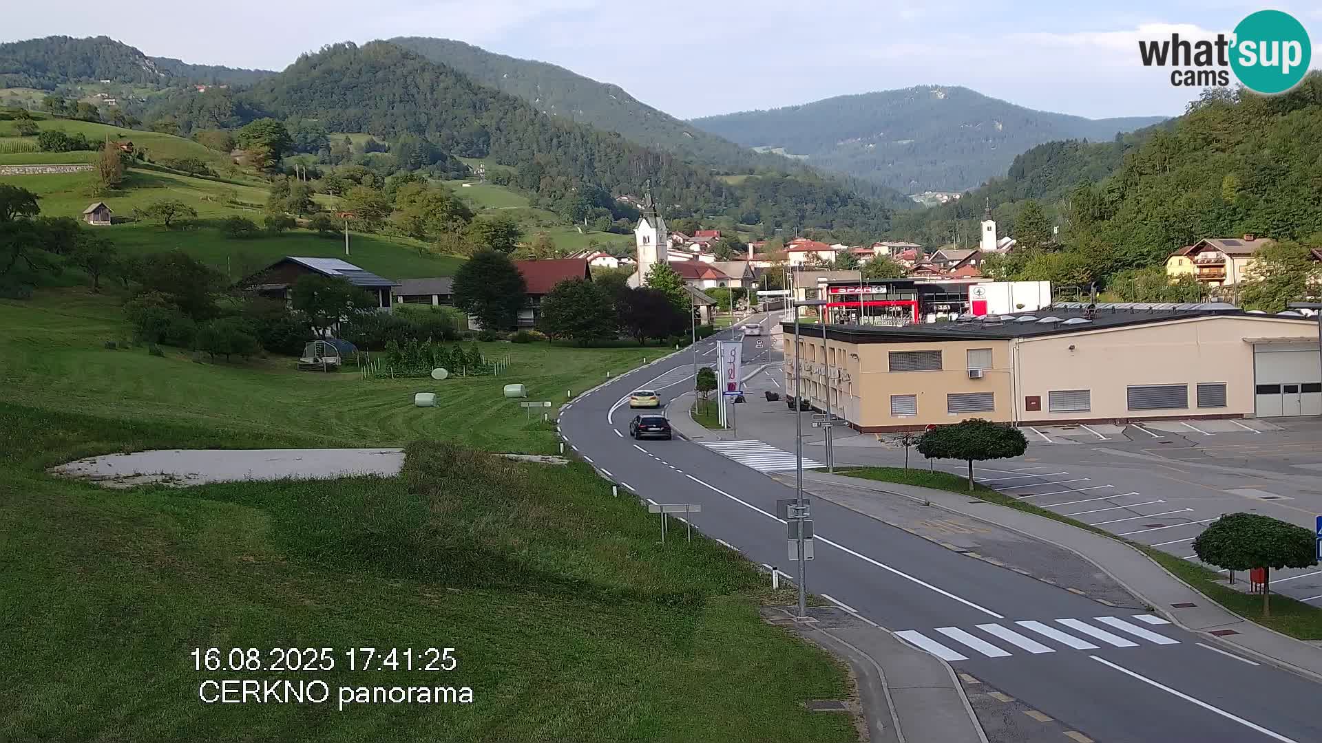 Cerkno city entrance Live Webcam