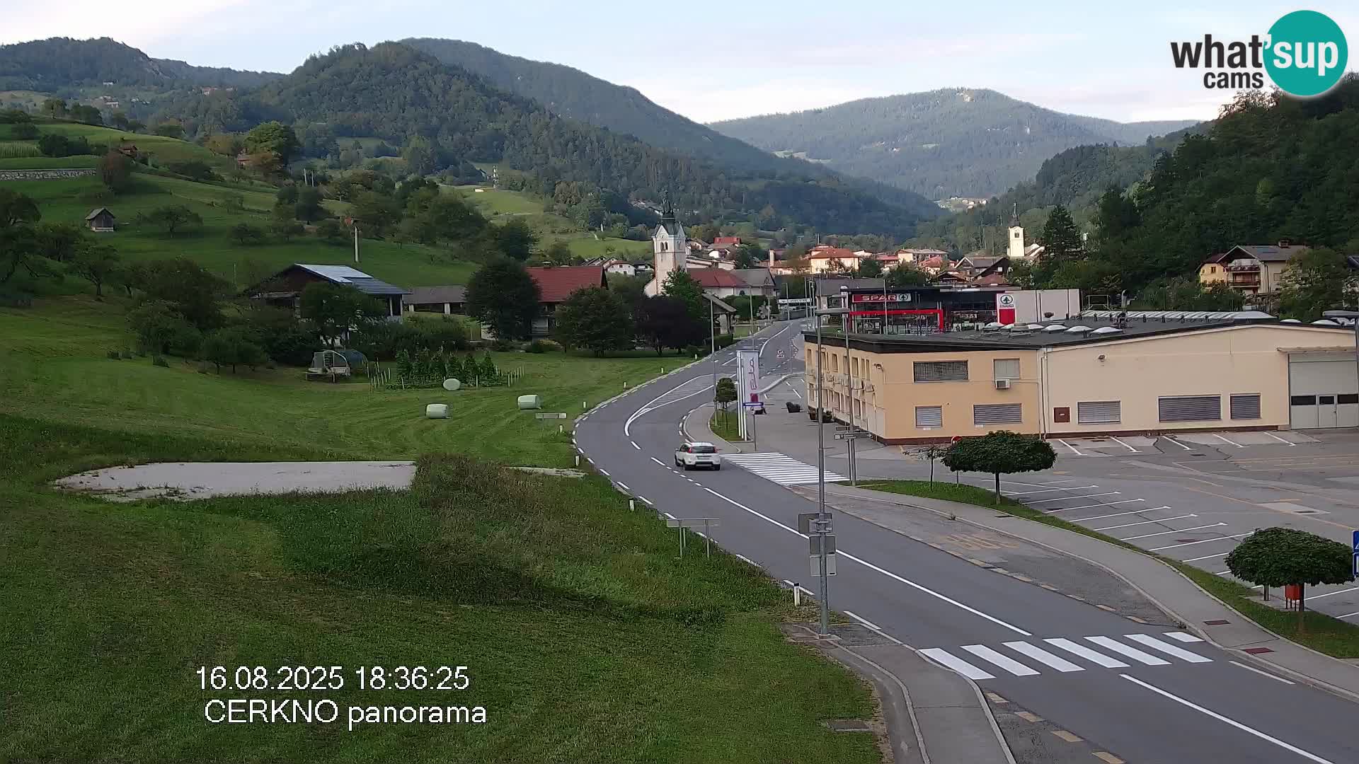 Cerkno city entrance Live Webcam