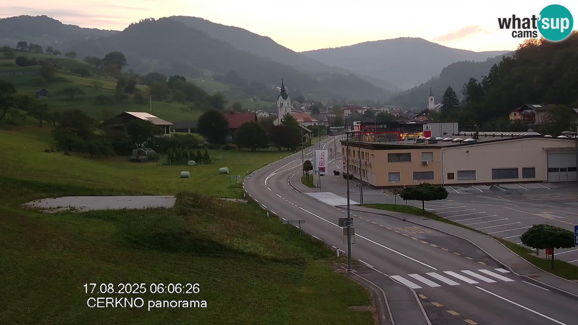 Cerkno city entrance Live Webcam