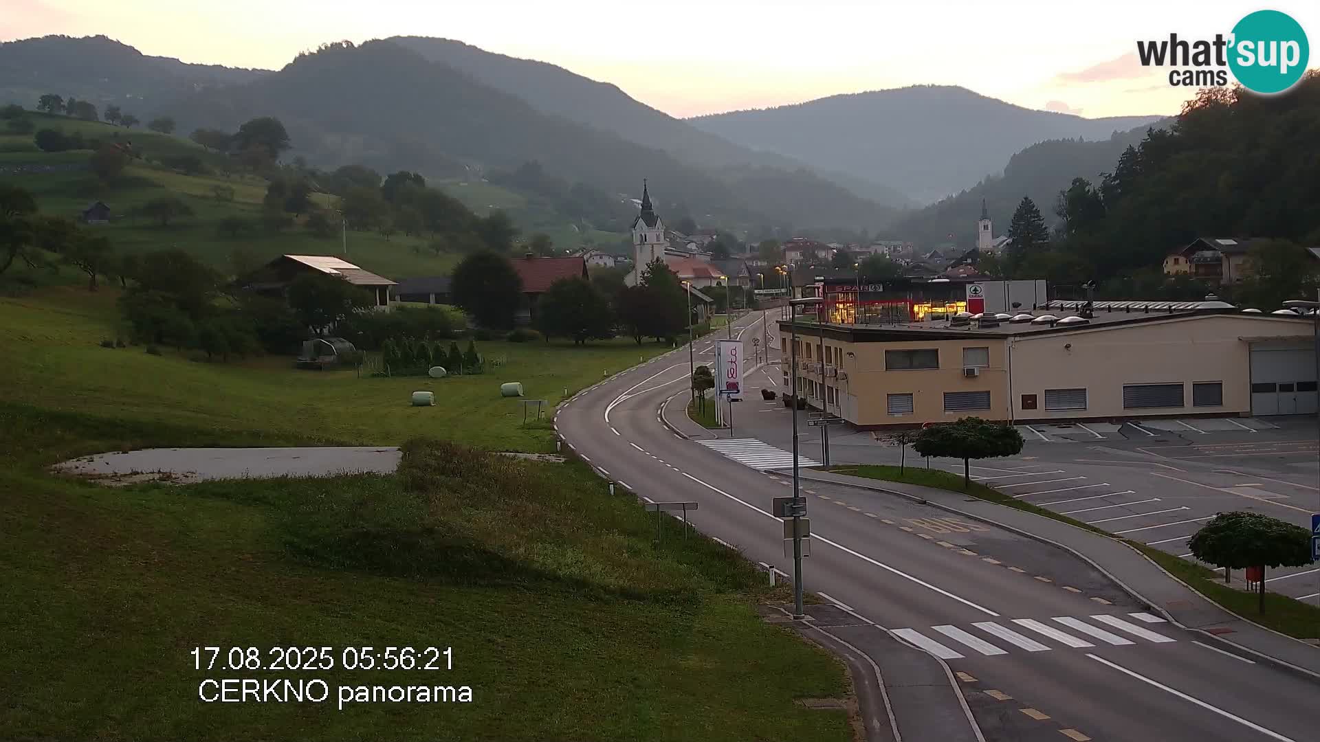 Cerkno city entrance Live Webcam