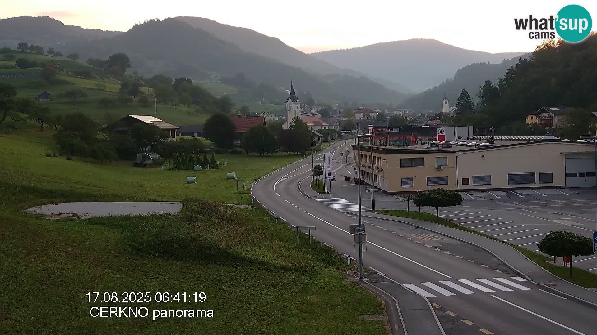 Cerkno city entrance Live Webcam