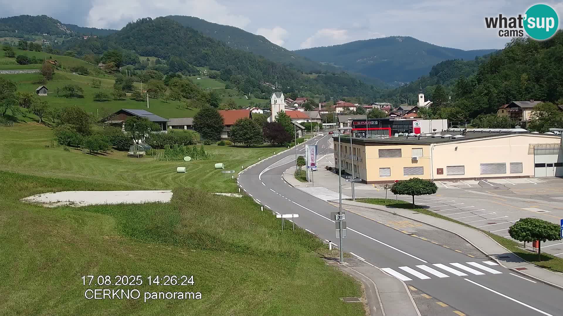 Cerkno entrada a la ciudad Webcam en vivo